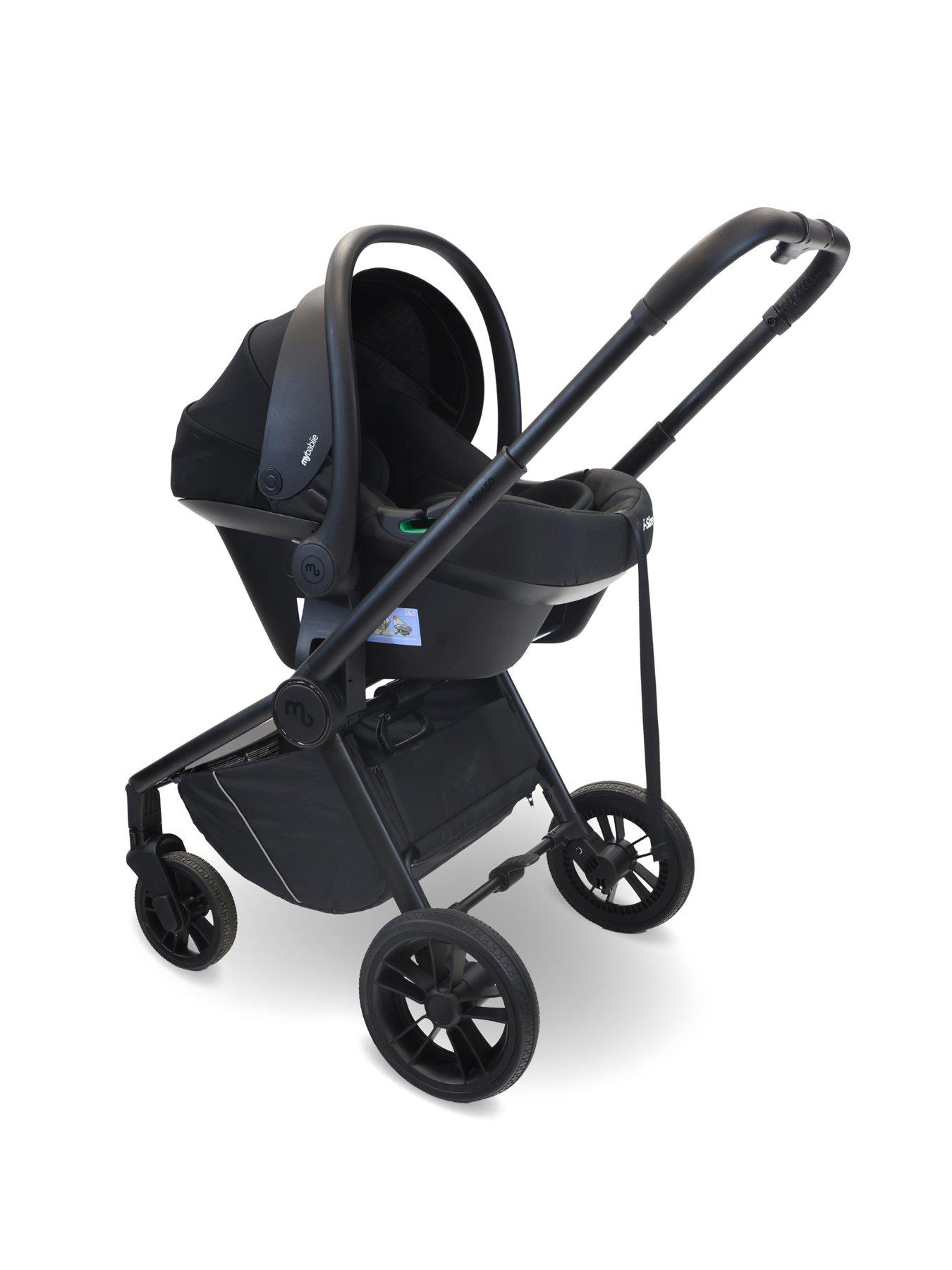  image of my-babiie-mb450-3-in-1-travel-system-black