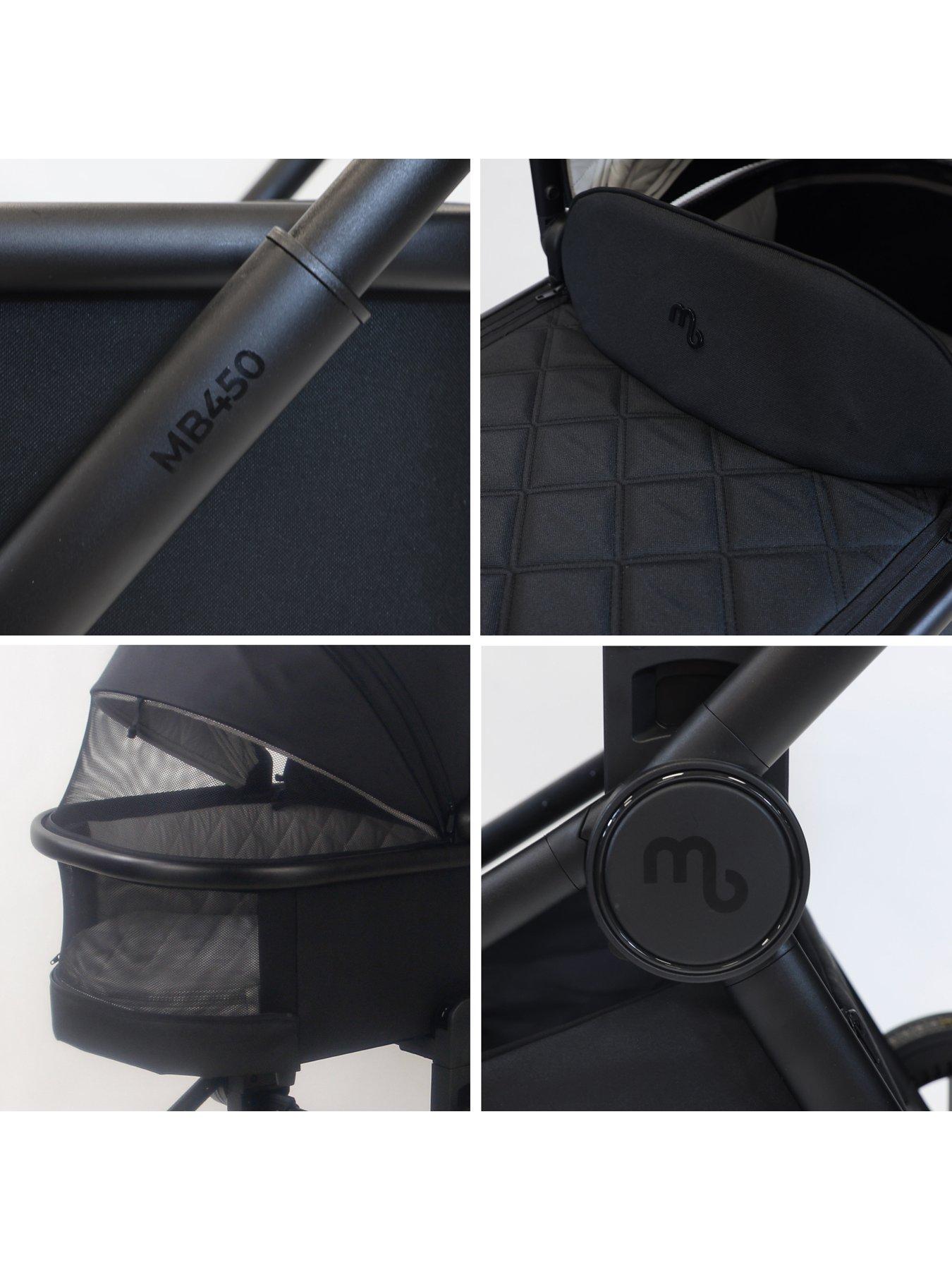  image of my-babiie-mb450-3-in-1-travel-system-black