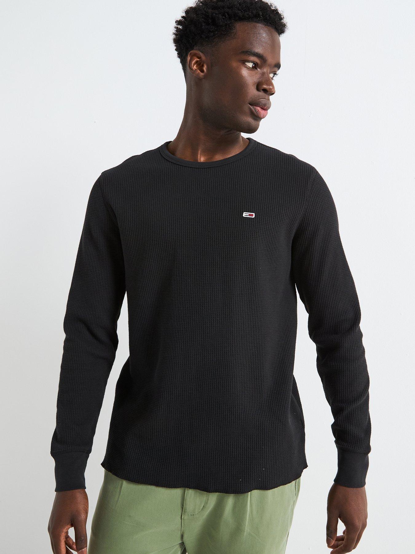 tommy-jeans-slim-long-sleeve-waffle-t-shirt-black