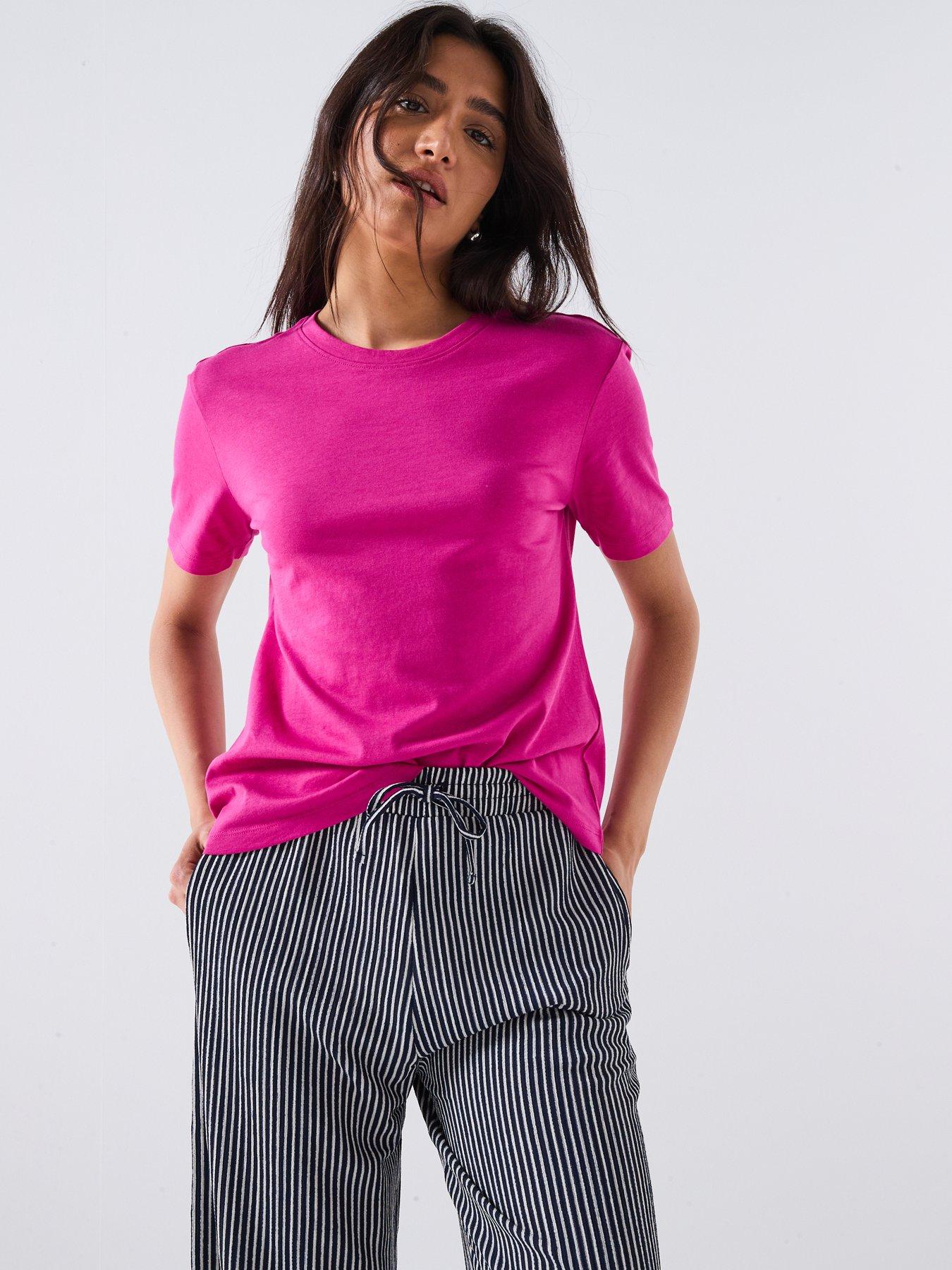 Image 5 of 6 of Everyday The Essential Crew Neck T-Shirt - Pink