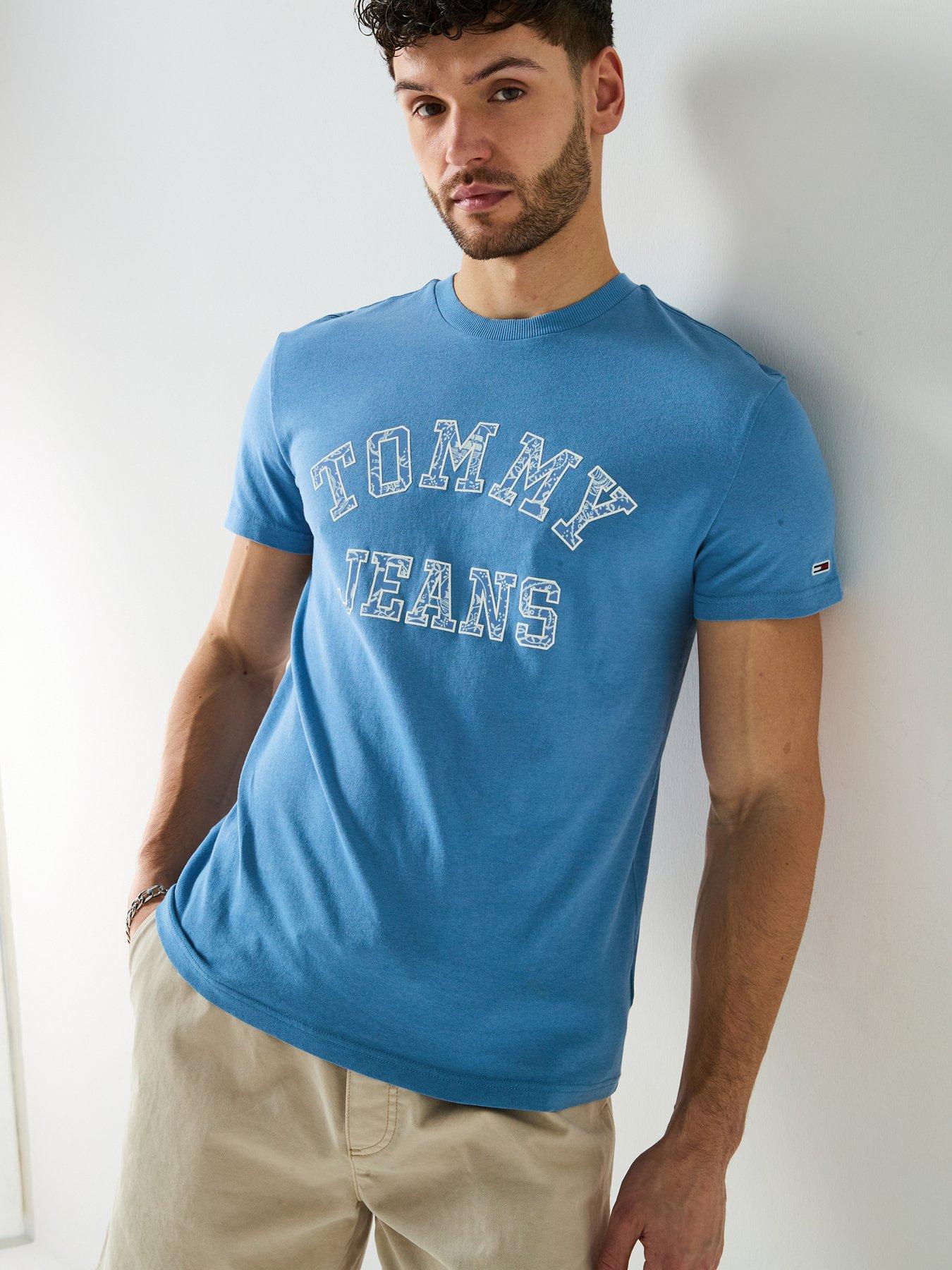  image of tommy-jeans-paisley-varsity-logo-t-shirt-light-blue