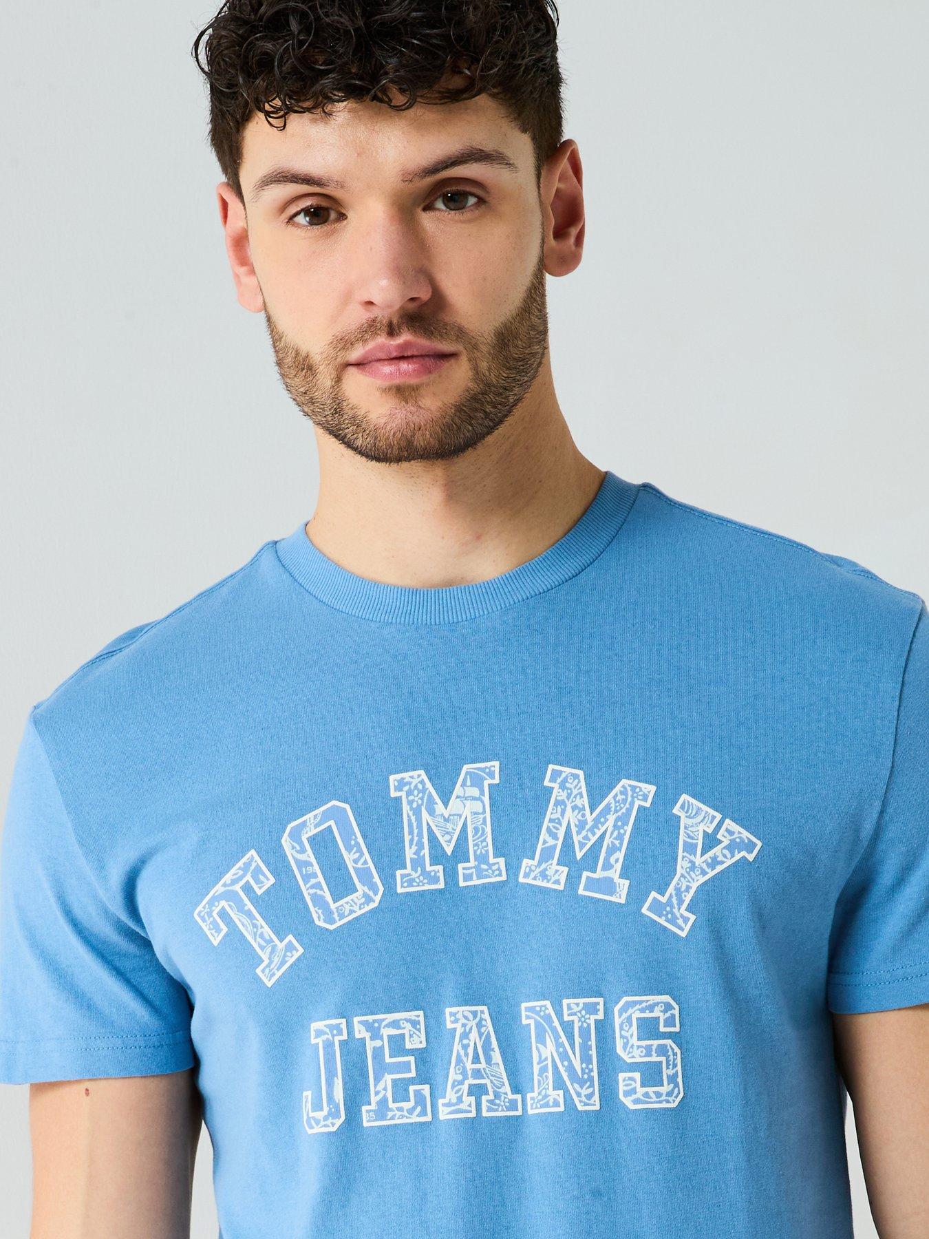  image of tommy-jeans-paisley-varsity-logo-t-shirt-light-blue