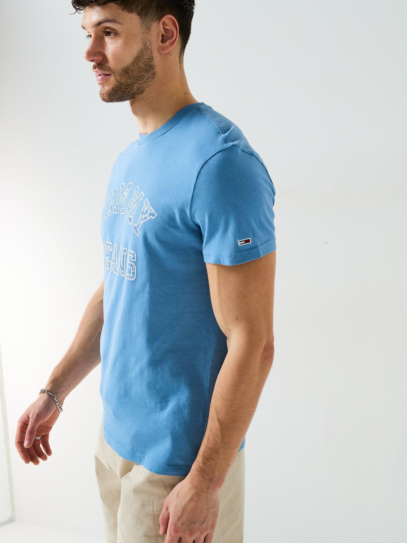  image of tommy-jeans-paisley-varsity-logo-t-shirt-light-blue