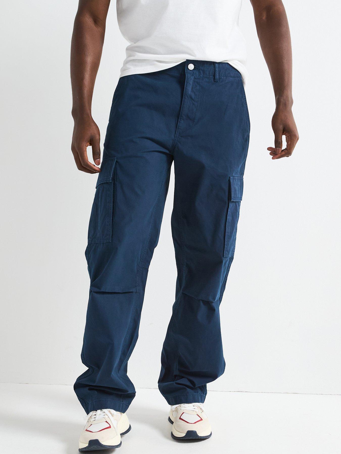 Image 1 of 6 of Tommy Jeans Jaimie Relaxed Cargo Pants - Navy