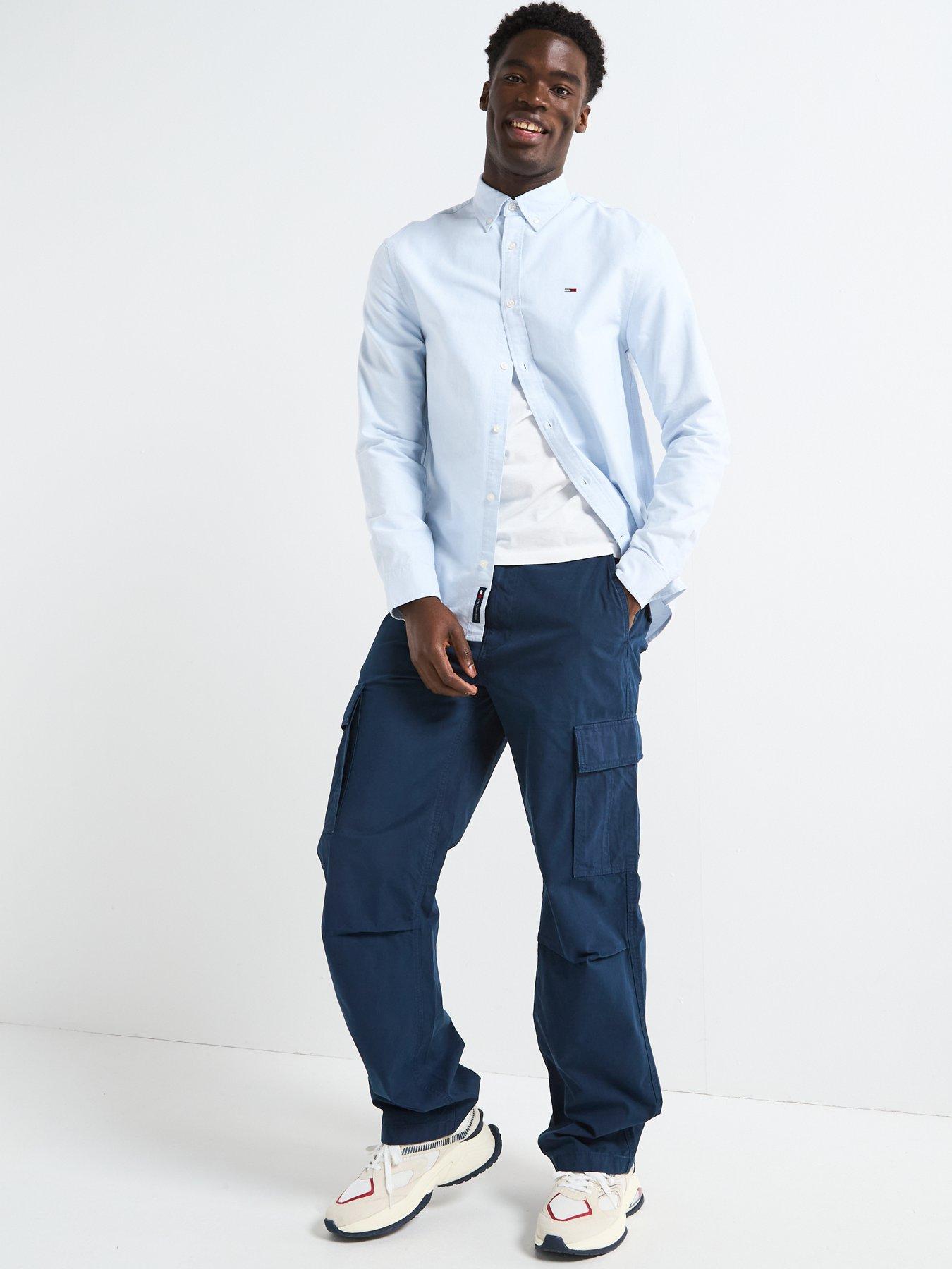 Image 3 of 6 of Tommy Jeans Jaimie Relaxed Cargo Pants - Navy