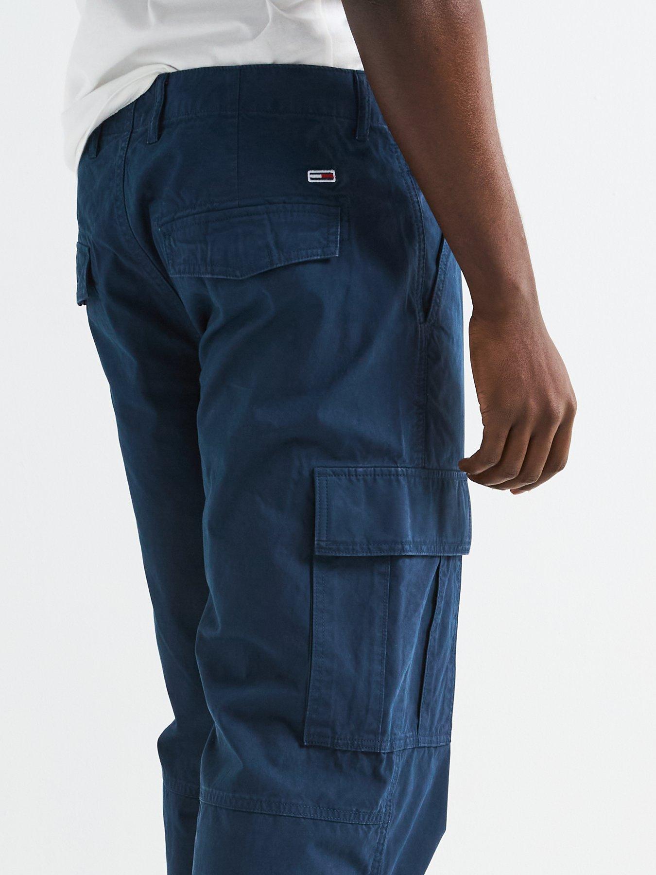 Image 4 of 6 of Tommy Jeans Jaimie Relaxed Cargo Pants - Navy