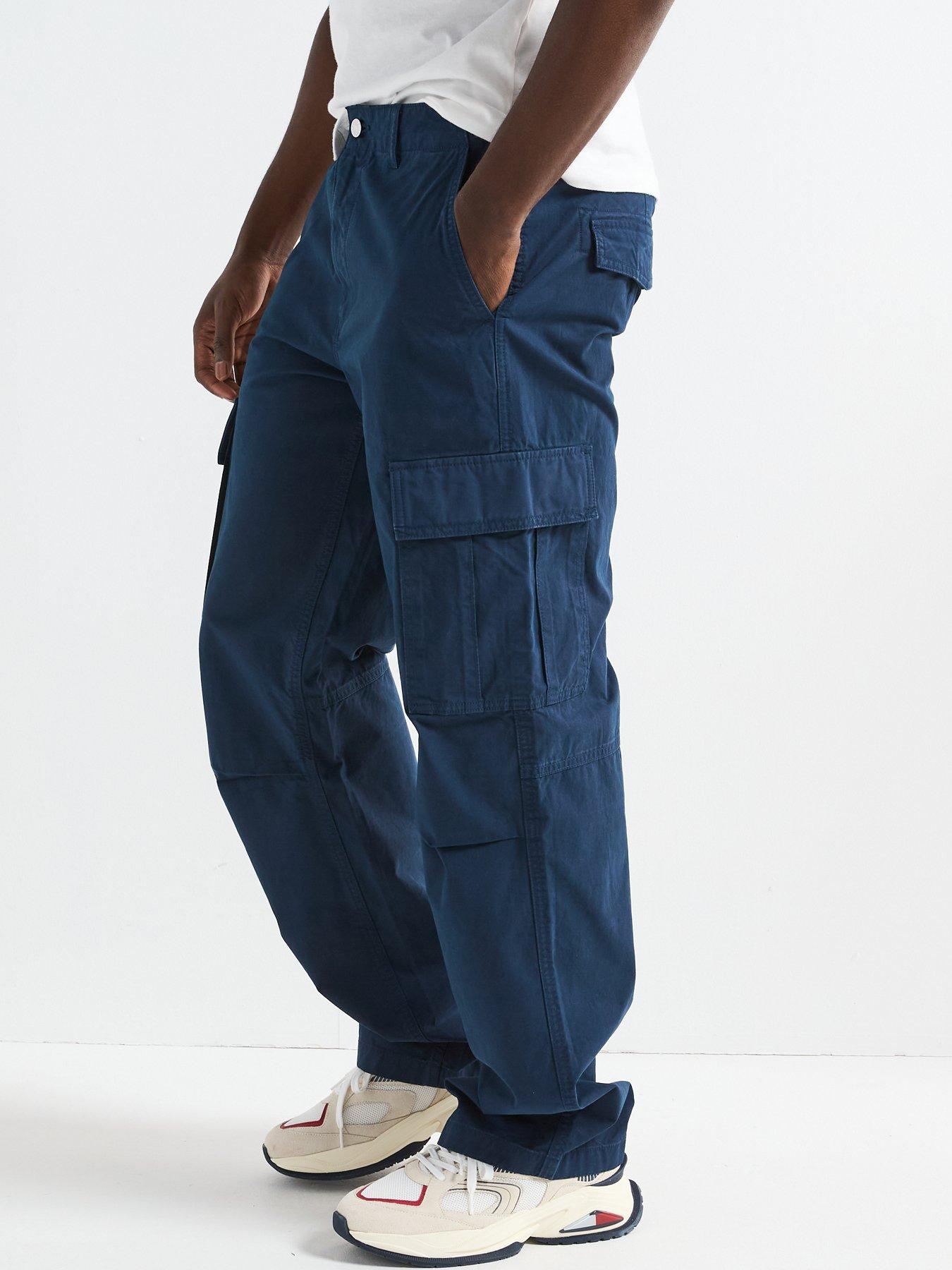 Image 6 of 6 of Tommy Jeans Jaimie Relaxed Cargo Pants - Navy