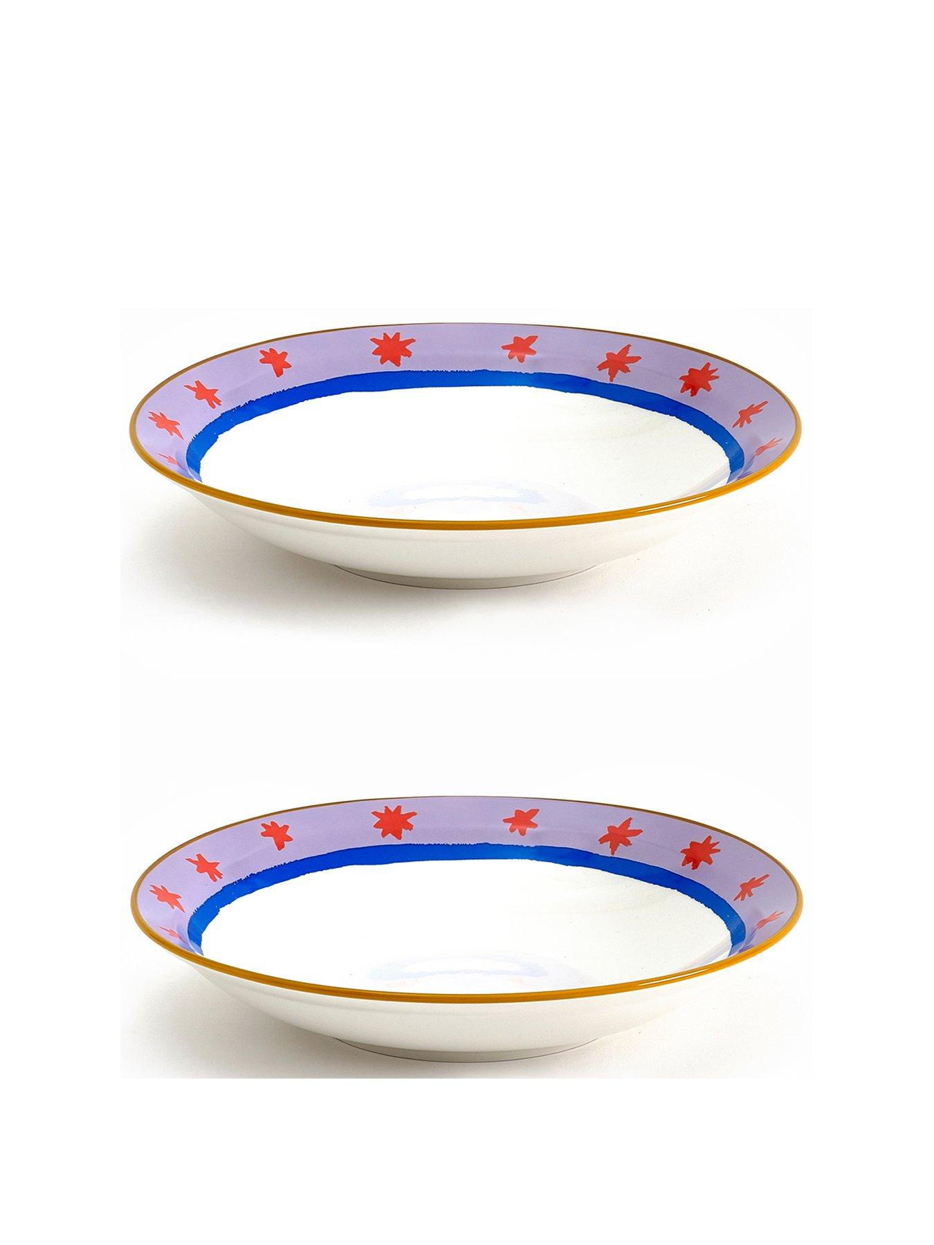  image of eleanor-bowmer-electric-coast-red-star-pasta-bowl-set-of-2