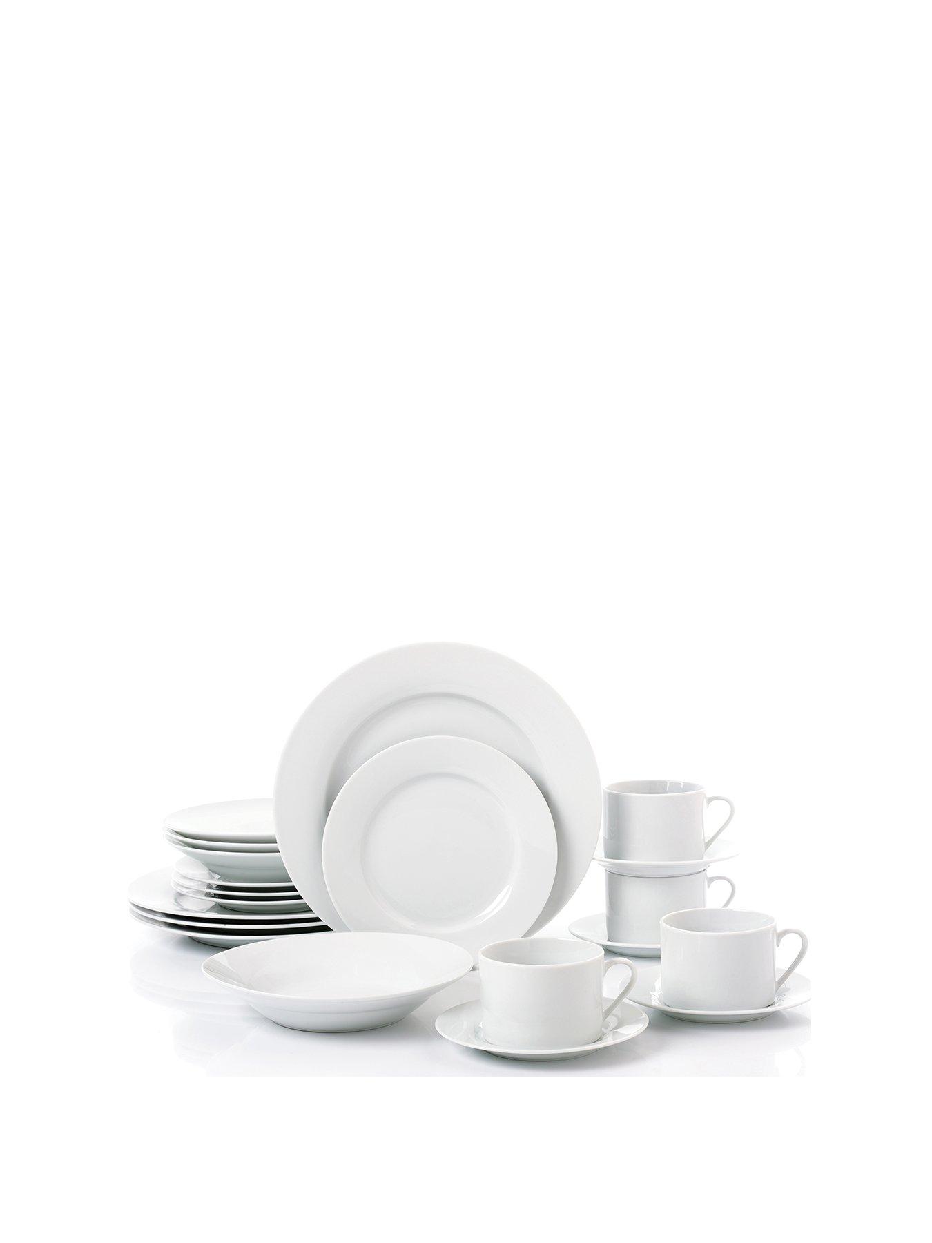  image of waterside-white-rimmed-20-piece-dinner-set