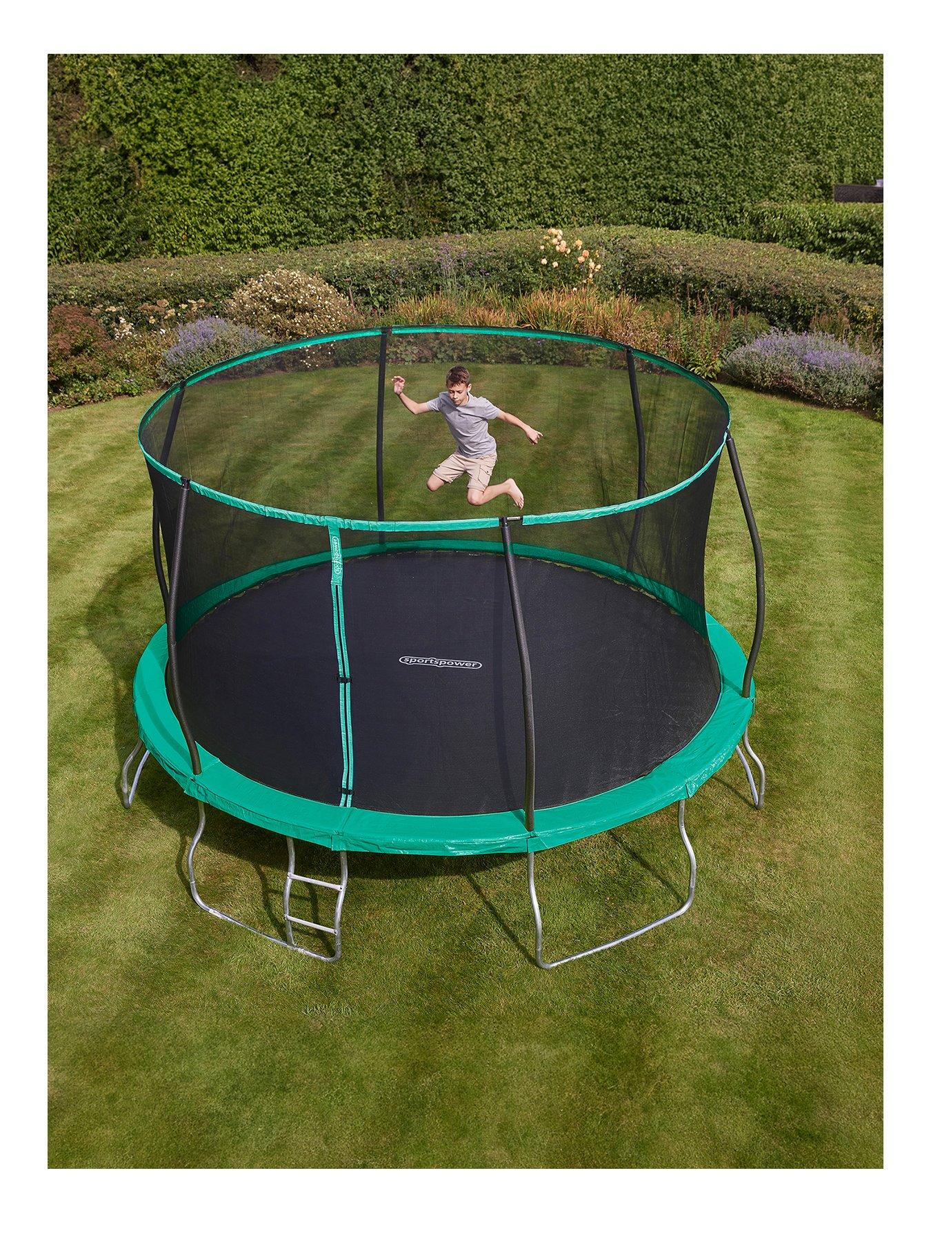undefined 14ft Trampoline with Easi-Store Folding Enclosure & Ladder