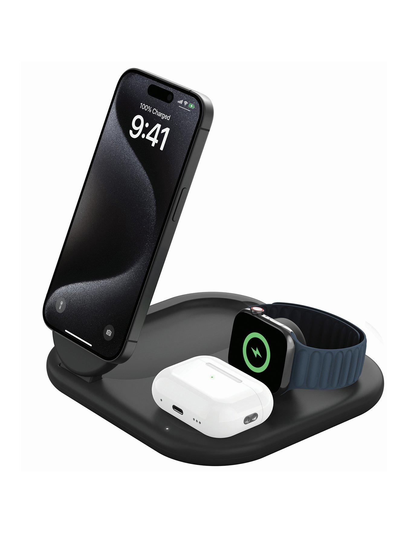 Belkin 3 in 1 Qi2 Stand, Black