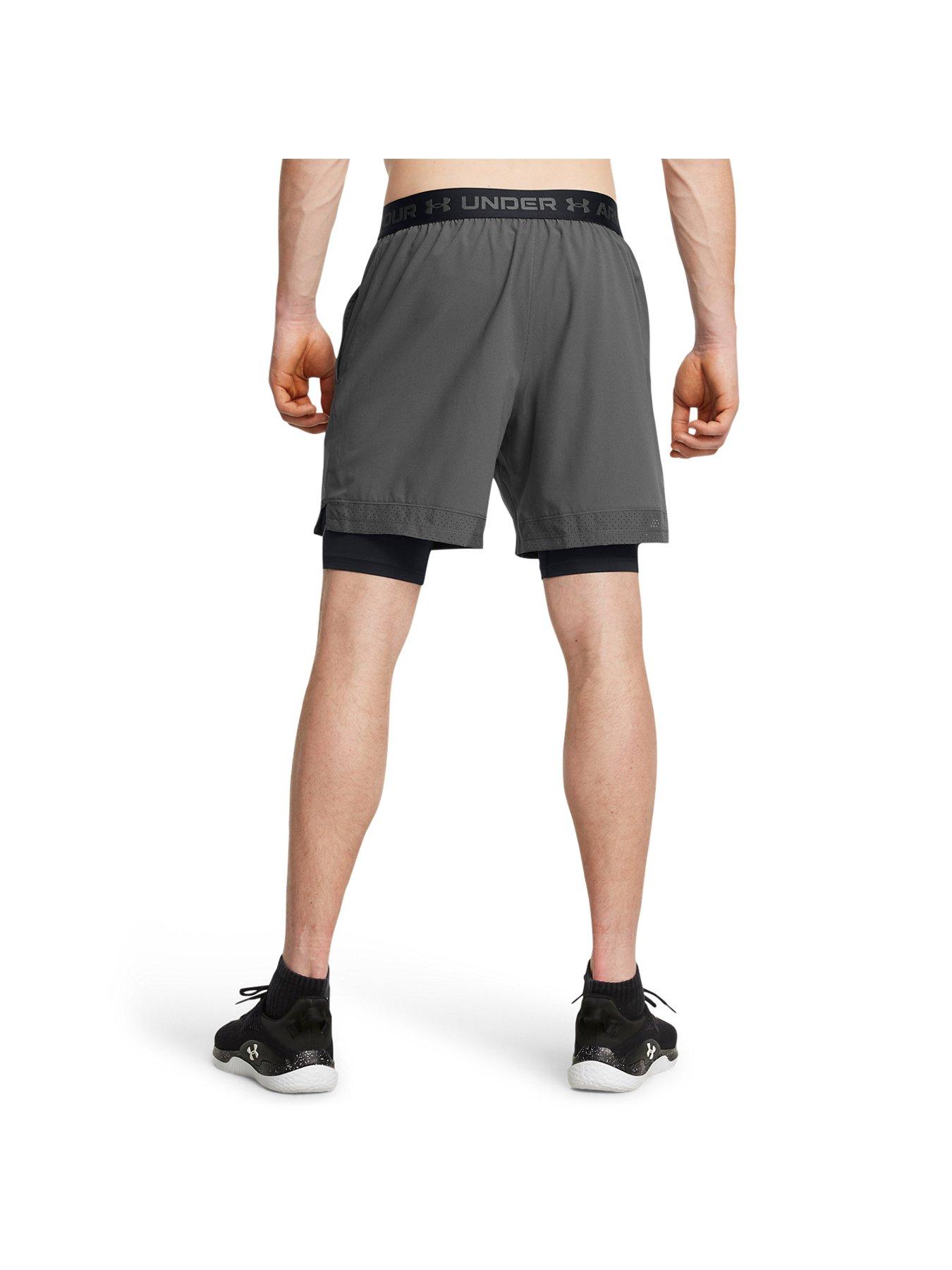  image of under-armour-mens-training-vanish-woven-2-in-1-shorts-grey