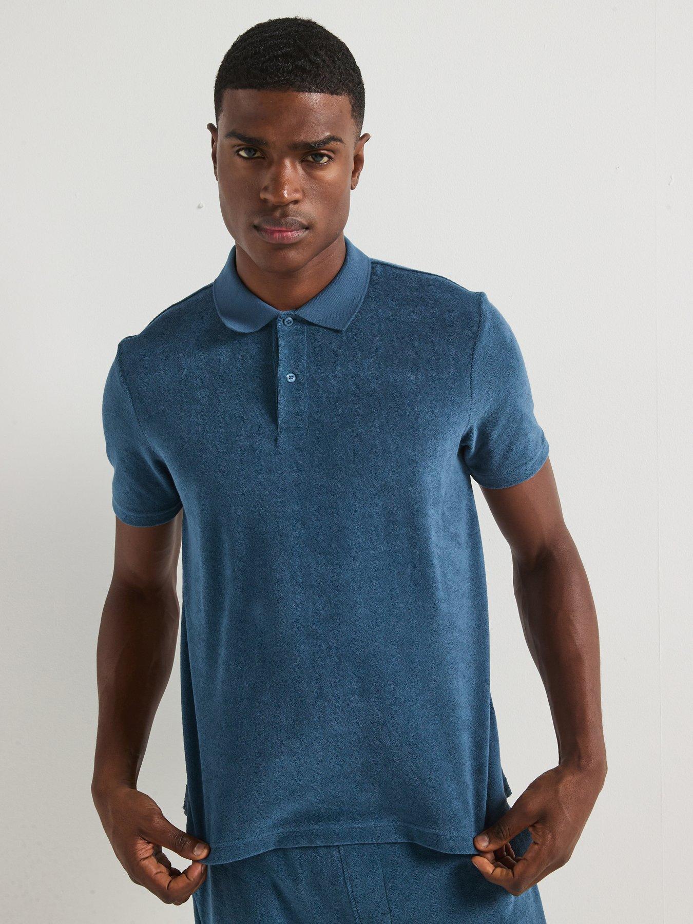 calvin-klein-terry-towelling-polo-shirt-blue