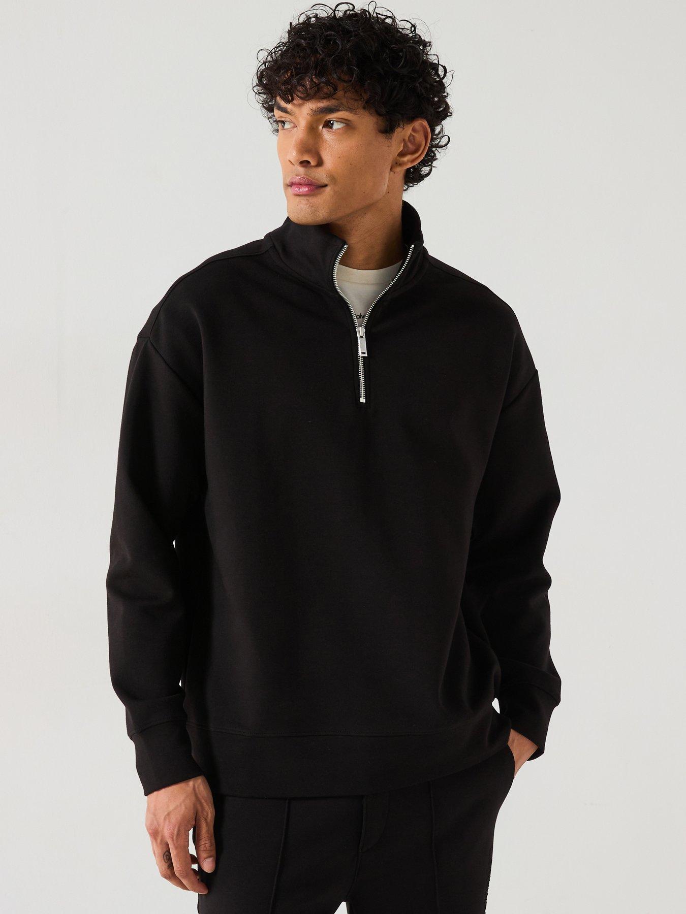 calvin-klein-tech-interlock-half-12-zip-sweat-top-black