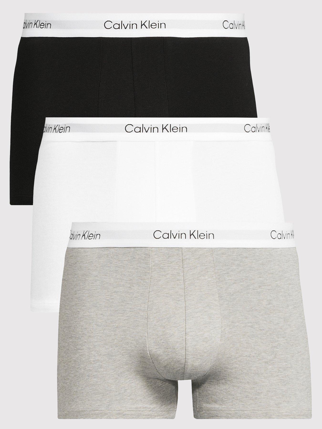 Image 1 of 3 of Calvin Klein ICON Cotton Stretch 3 Pack Contour Trunks - Assorted