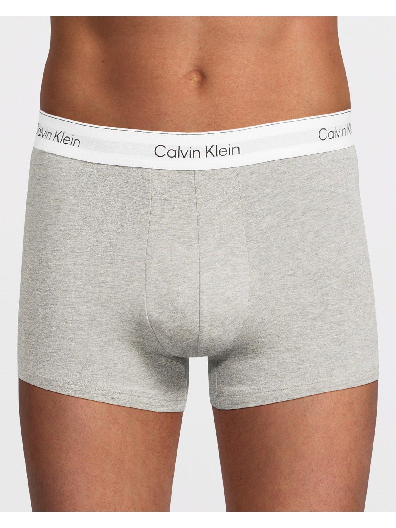 Image 2 of 3 of Calvin Klein ICON Cotton Stretch 3 Pack Contour Trunks - Assorted