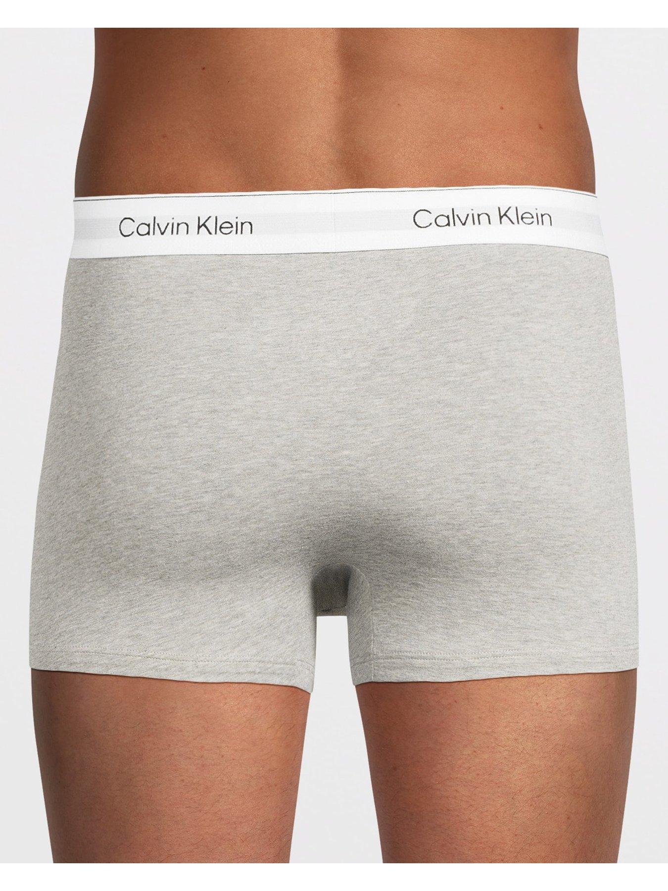 Image 3 of 3 of Calvin Klein ICON Cotton Stretch 3 Pack Contour Trunks - Assorted
