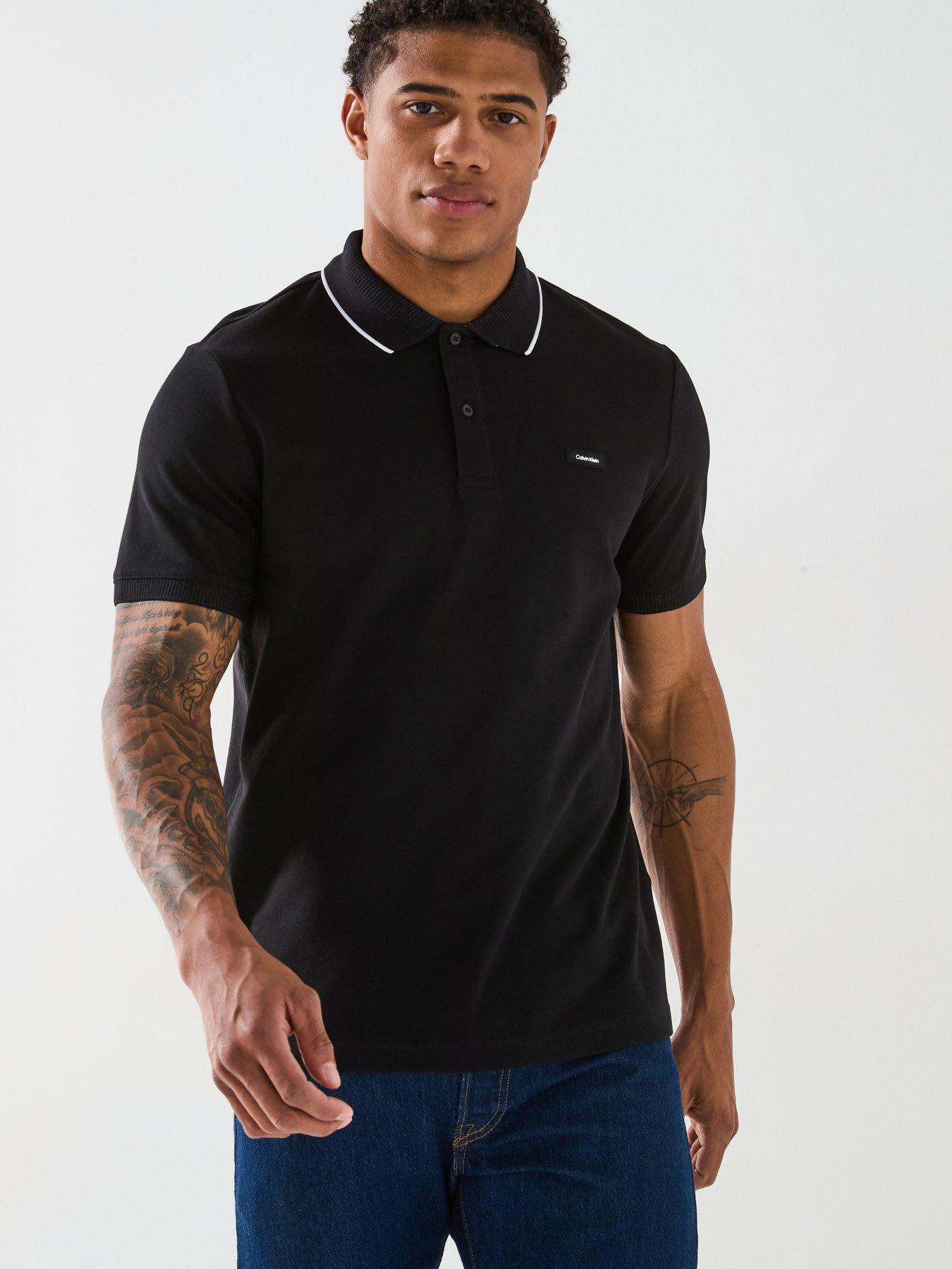 calvin-klein-pique-tipped-logo-polo-shirt-black