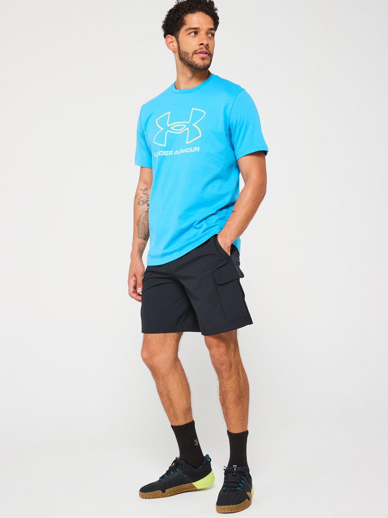  image of under-armour-mens-training-vibe-woven-cargo-shorts-black