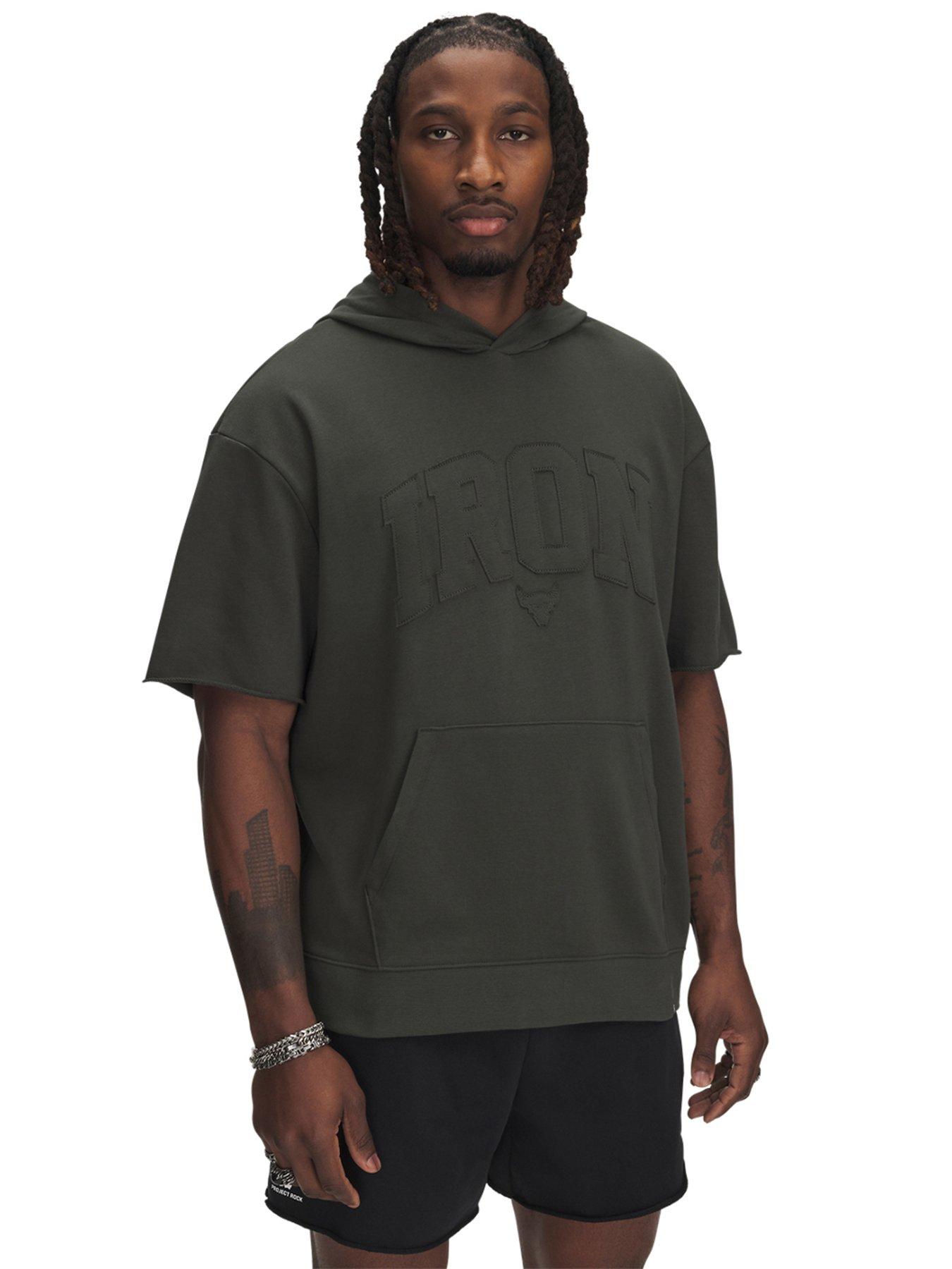 under-armour-mens-training-project-rock-short-sleeve-terry-hoodie-green