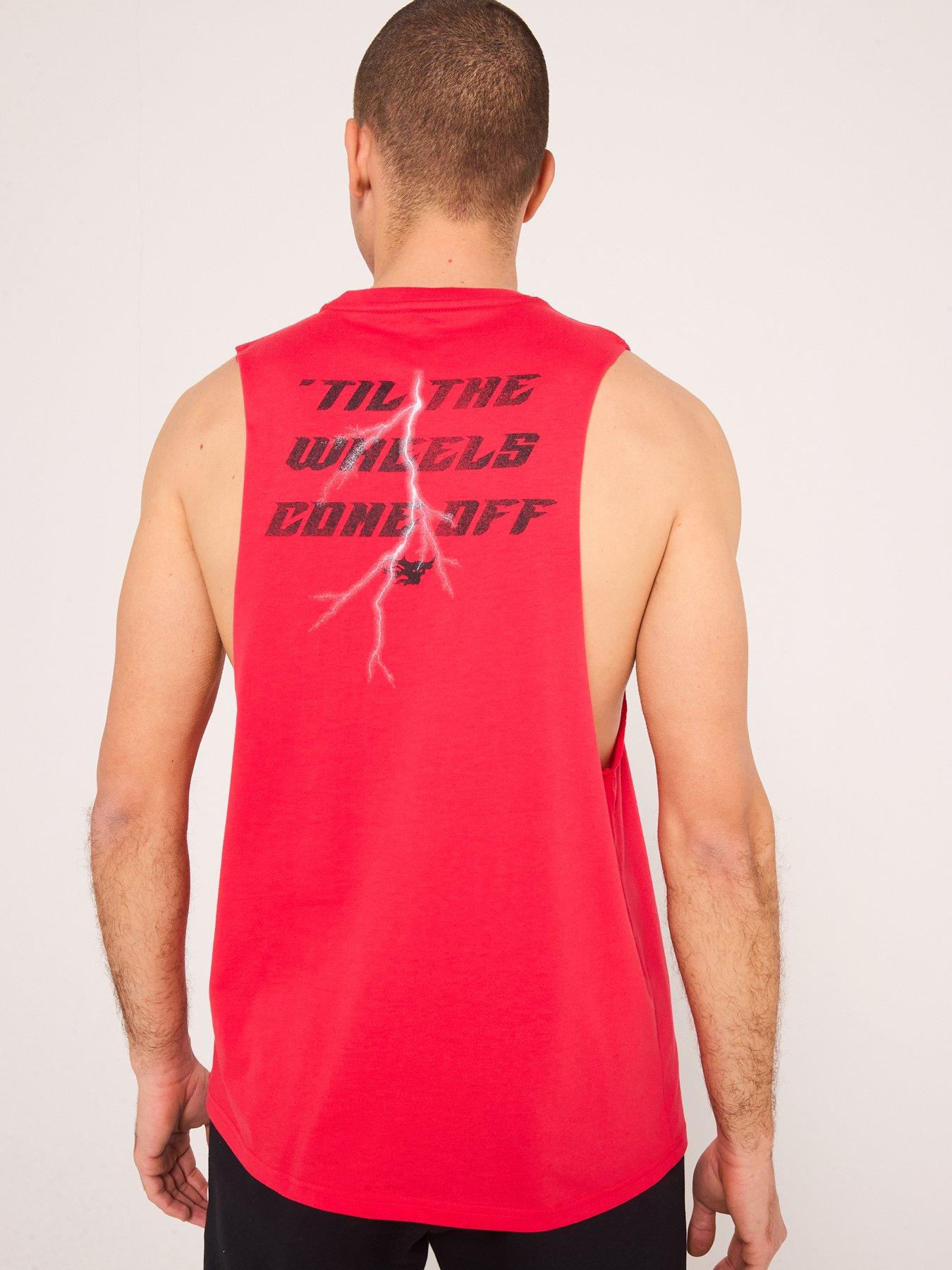  image of under-armour-mens-training-project-rock-tank-red