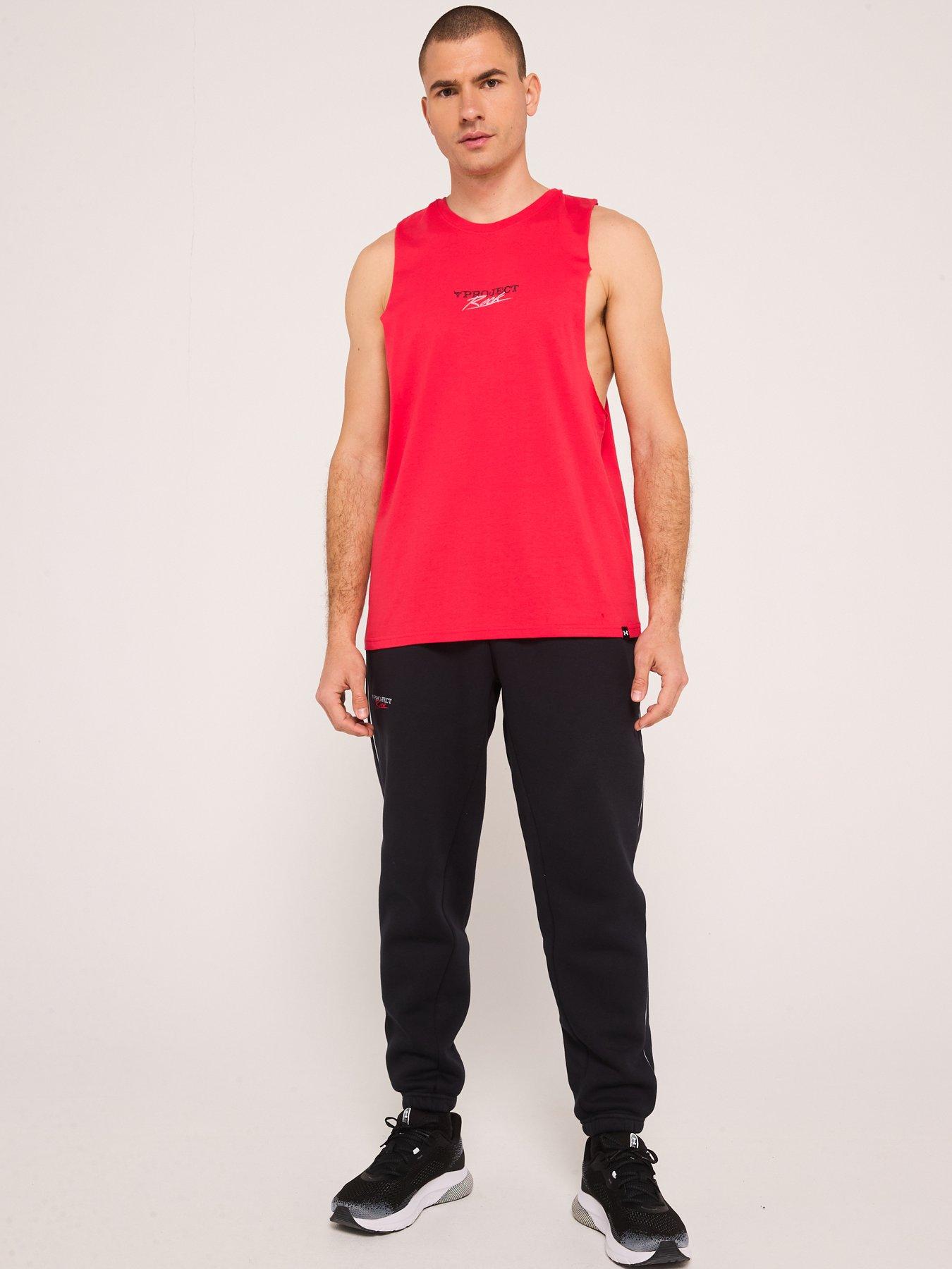  image of under-armour-mens-training-project-rock-tank-red