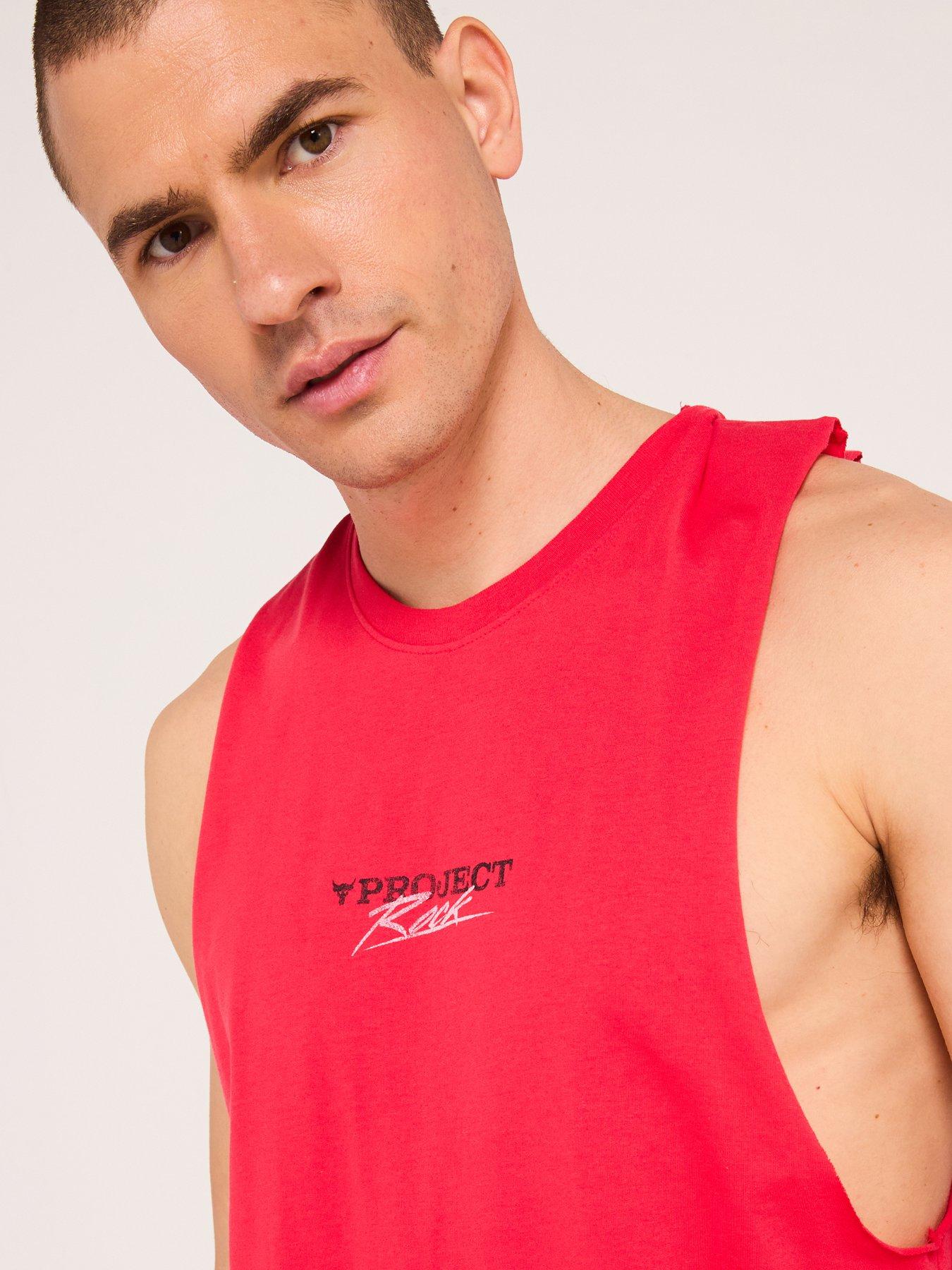  image of under-armour-mens-training-project-rock-tank-red