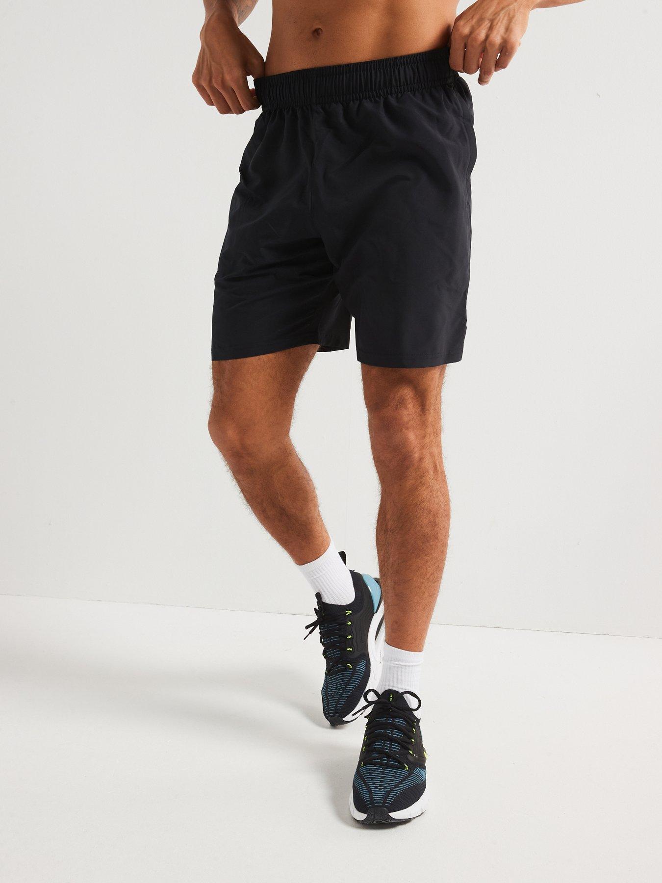  image of under-armour-mens-training-tech-woven-wordmark-shorts-black