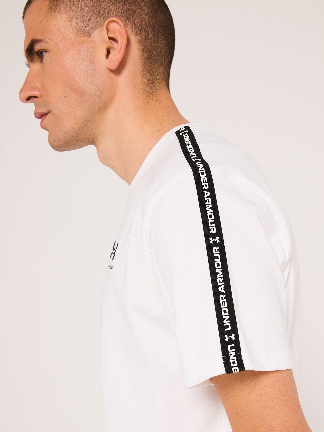  image of under-armour-mens-training-icon-heavyweight-taping-t-shirt-white