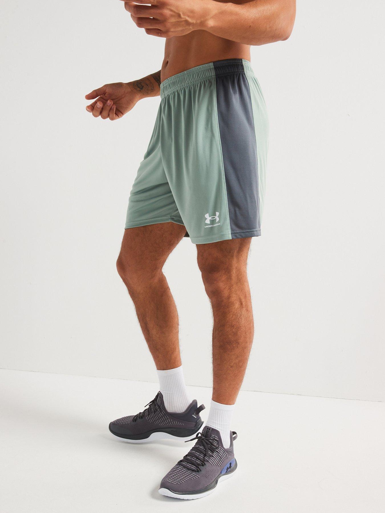 UNDER ARMOUR Mens Challenger Train Knit Shorts - Green
