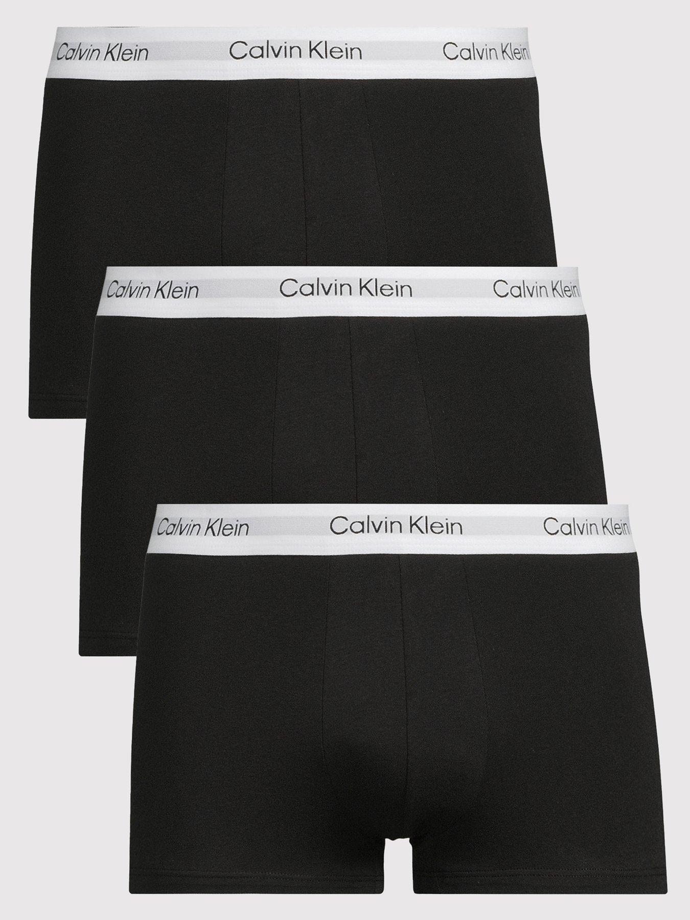 Calvin Klein 3 Pack of Icon Cotton Stretch Low Rise Trunks - Black