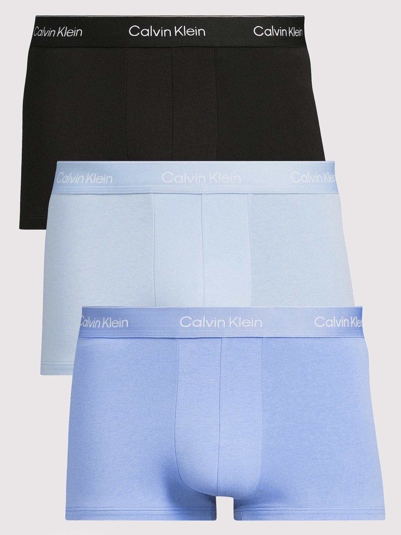 Image 1 of 3 of Calvin Klein Mens ICON Cotton Stretch 3 Pack Low Rise Trunks - Assorted