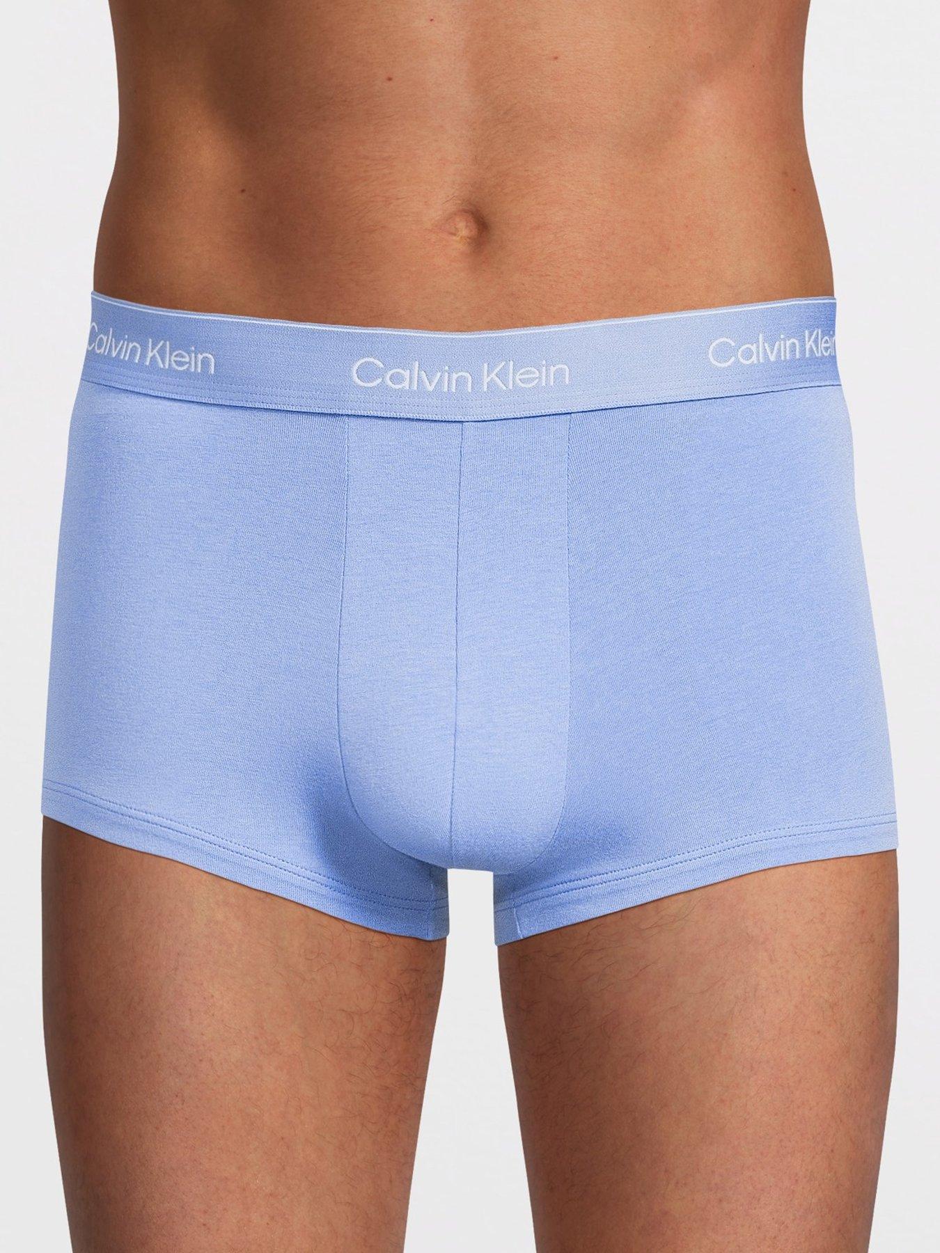 Image 2 of 3 of Calvin Klein Mens ICON Cotton Stretch 3 Pack Low Rise Trunks - Assorted