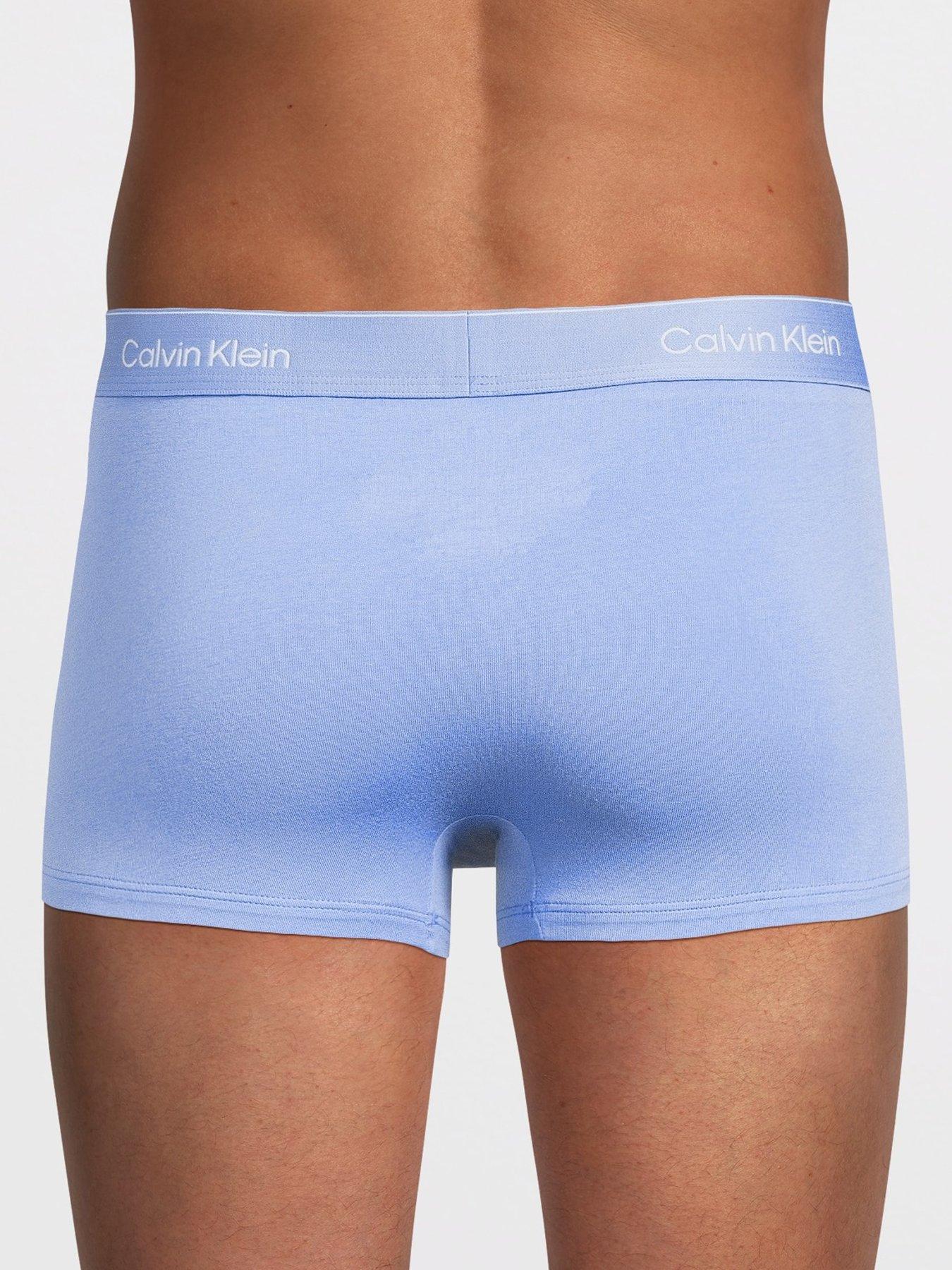 Image 3 of 3 of Calvin Klein Mens ICON Cotton Stretch 3 Pack Low Rise Trunks - Assorted