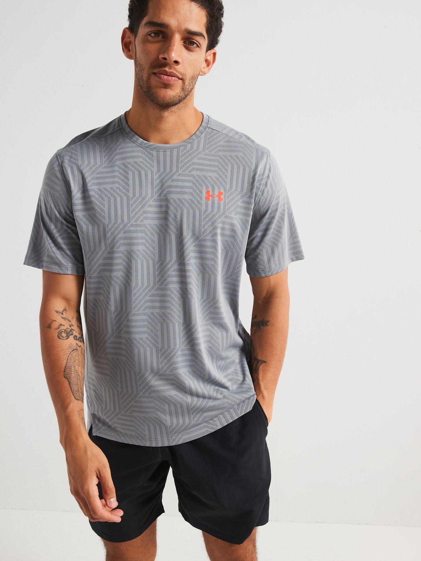 undefined Mens Training Tech Vent Geotessa T-Shirt - Grey
