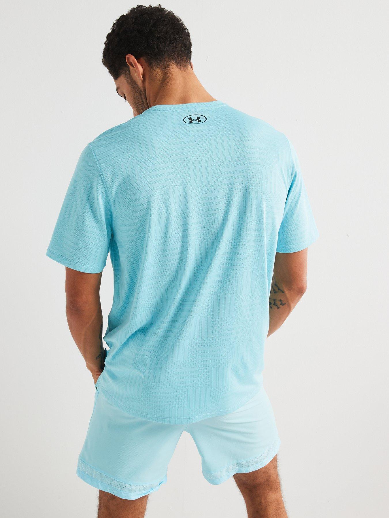  image of under-armour-mens-training-tech-vent-geotessa-t-shirt-blue