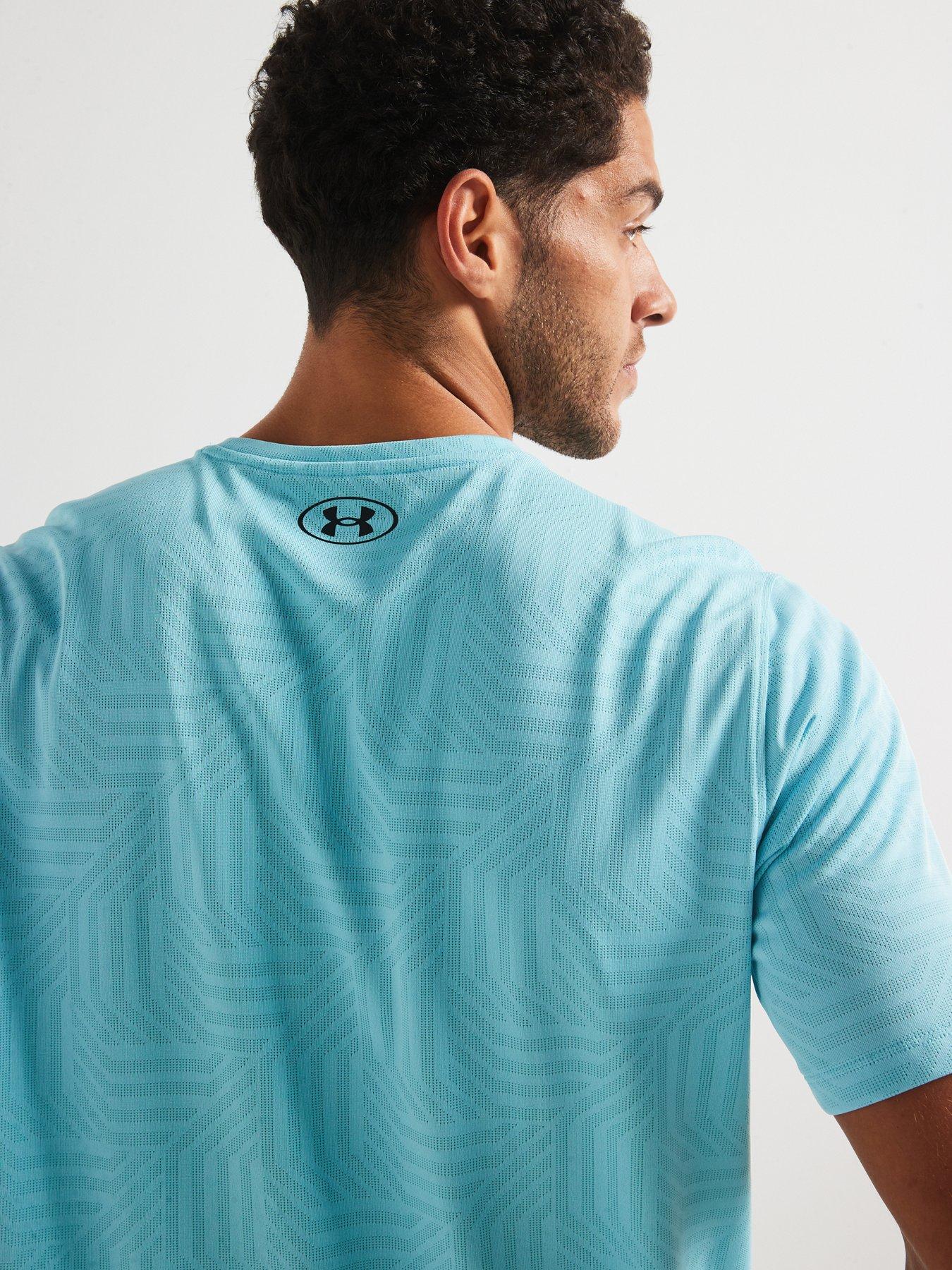  image of under-armour-mens-training-tech-vent-geotessa-t-shirt-blue
