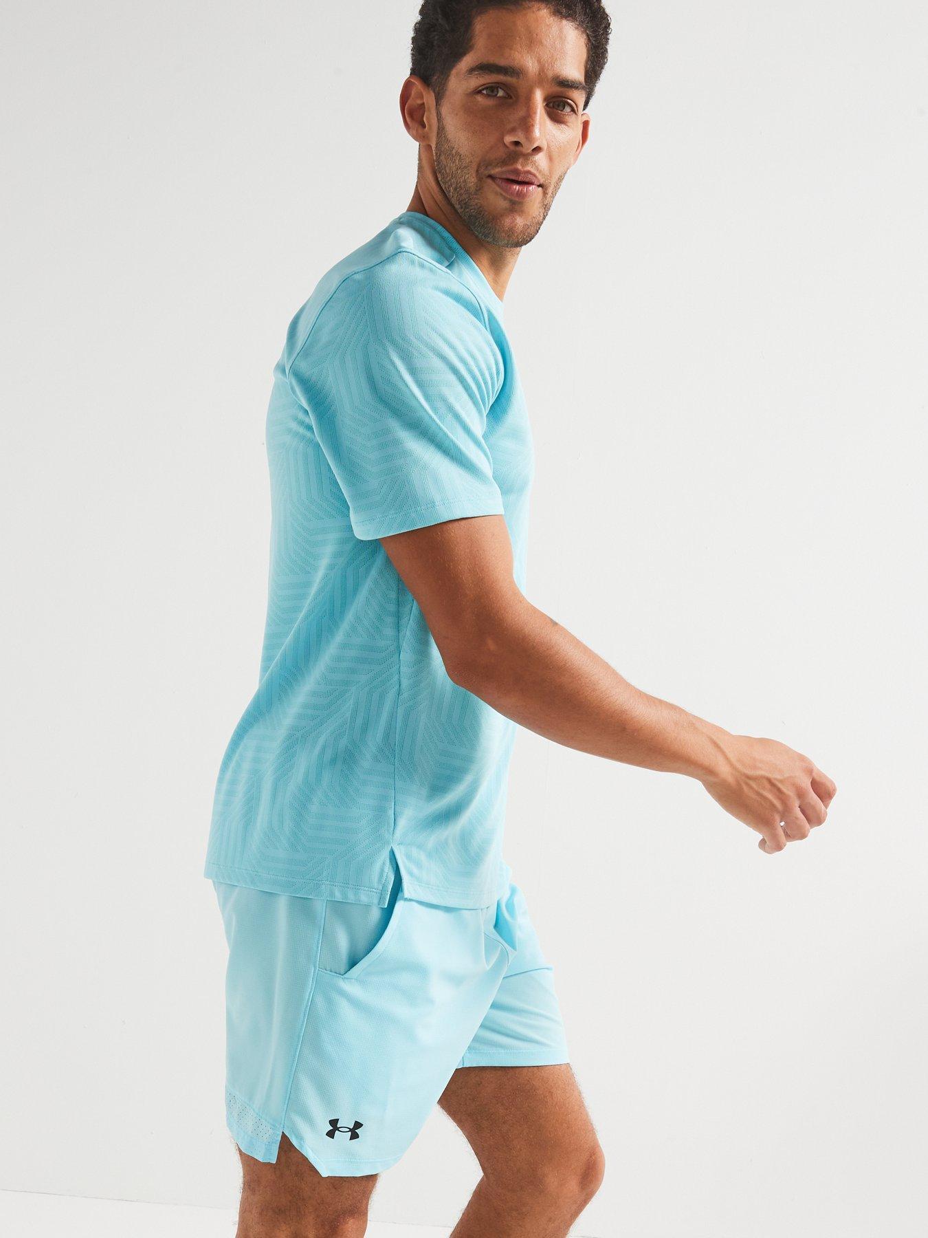  image of under-armour-mens-training-tech-vent-geotessa-t-shirt-blue