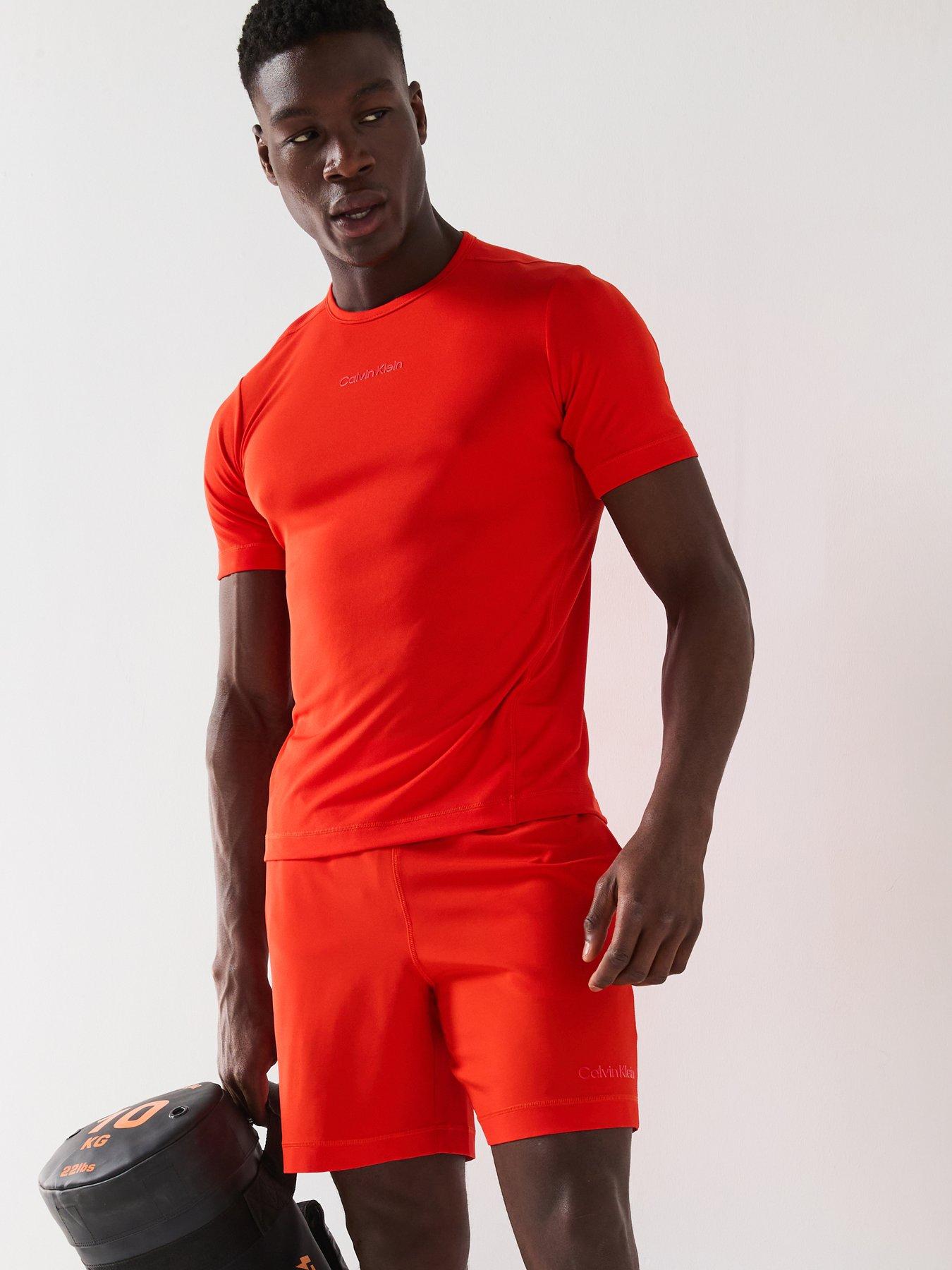 calvin-klein-sport-ck-small-centre-logo-woven-t-shirt-dark-red