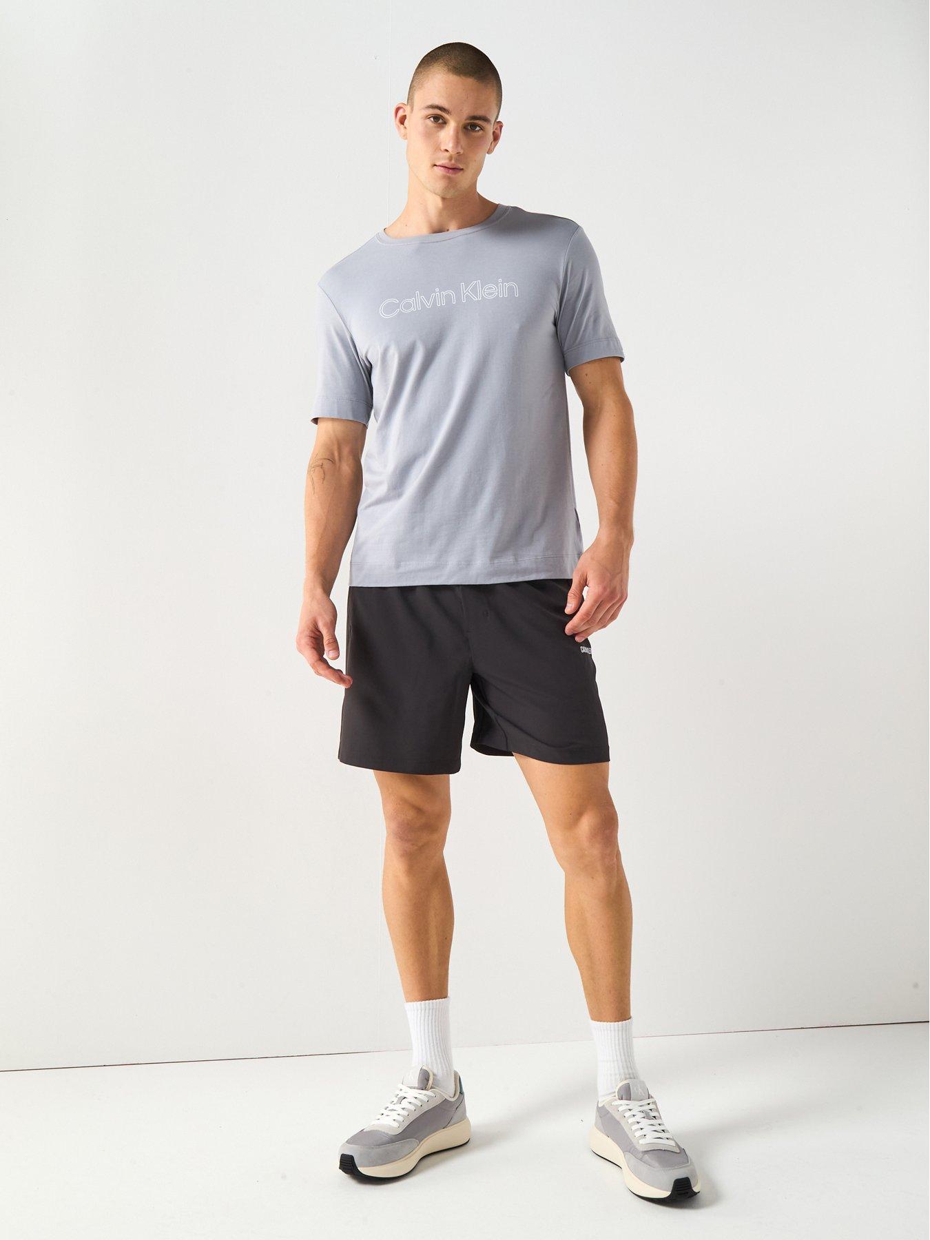Image 3 of 4 of Calvin Klein Sport CK Sport Poly Logo T-shirt - Grey