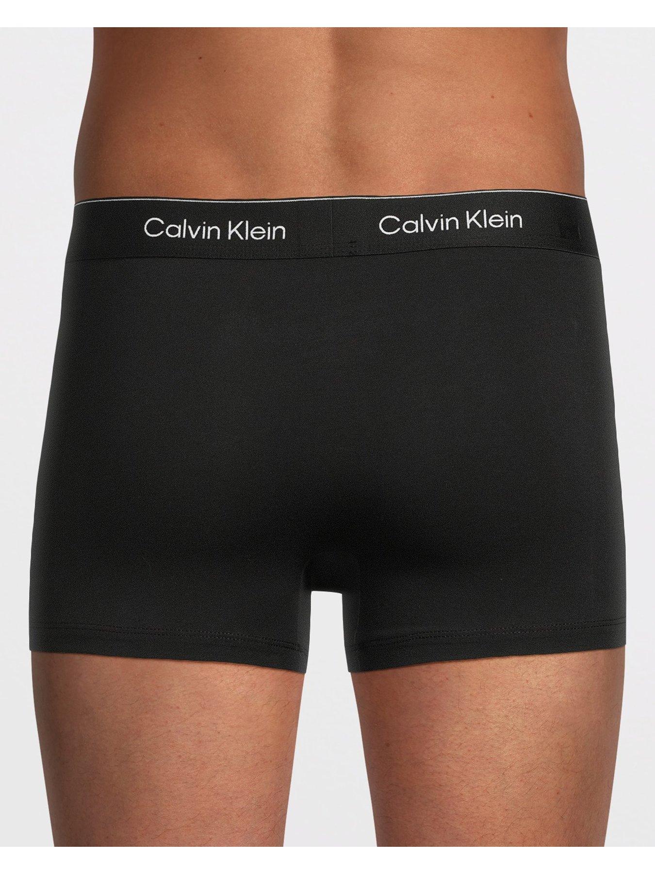 Image 3 of 3 of Calvin Klein Mens ICON Cotton Stretch 5 Pack Contour Trunks - Black