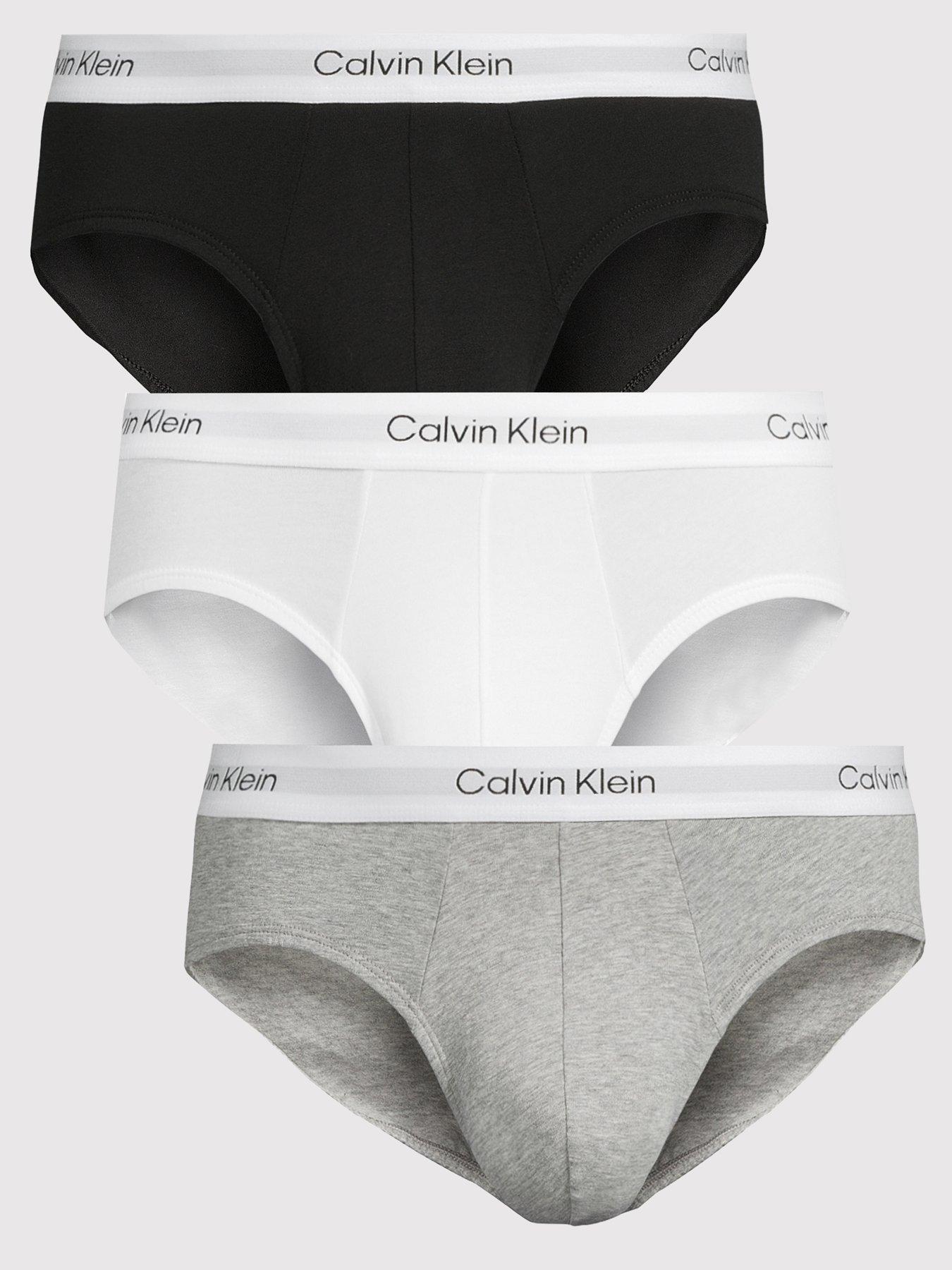 Image 1 of 3 of Calvin Klein Mens ICON Cotton Stretch 3 Pack Hip Briefs - Assorted