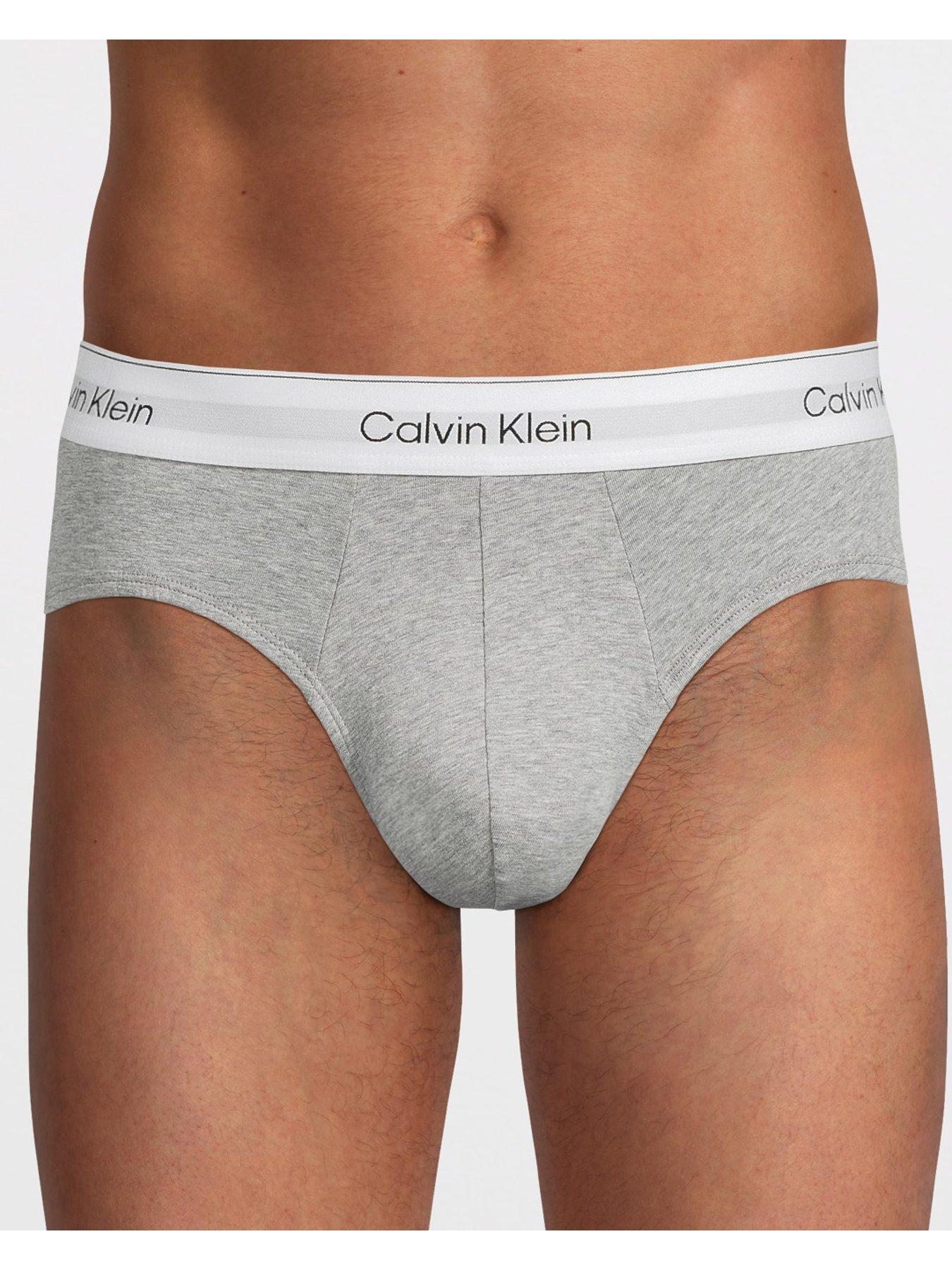 Image 2 of 3 of Calvin Klein Mens ICON Cotton Stretch 3 Pack Hip Briefs - Assorted