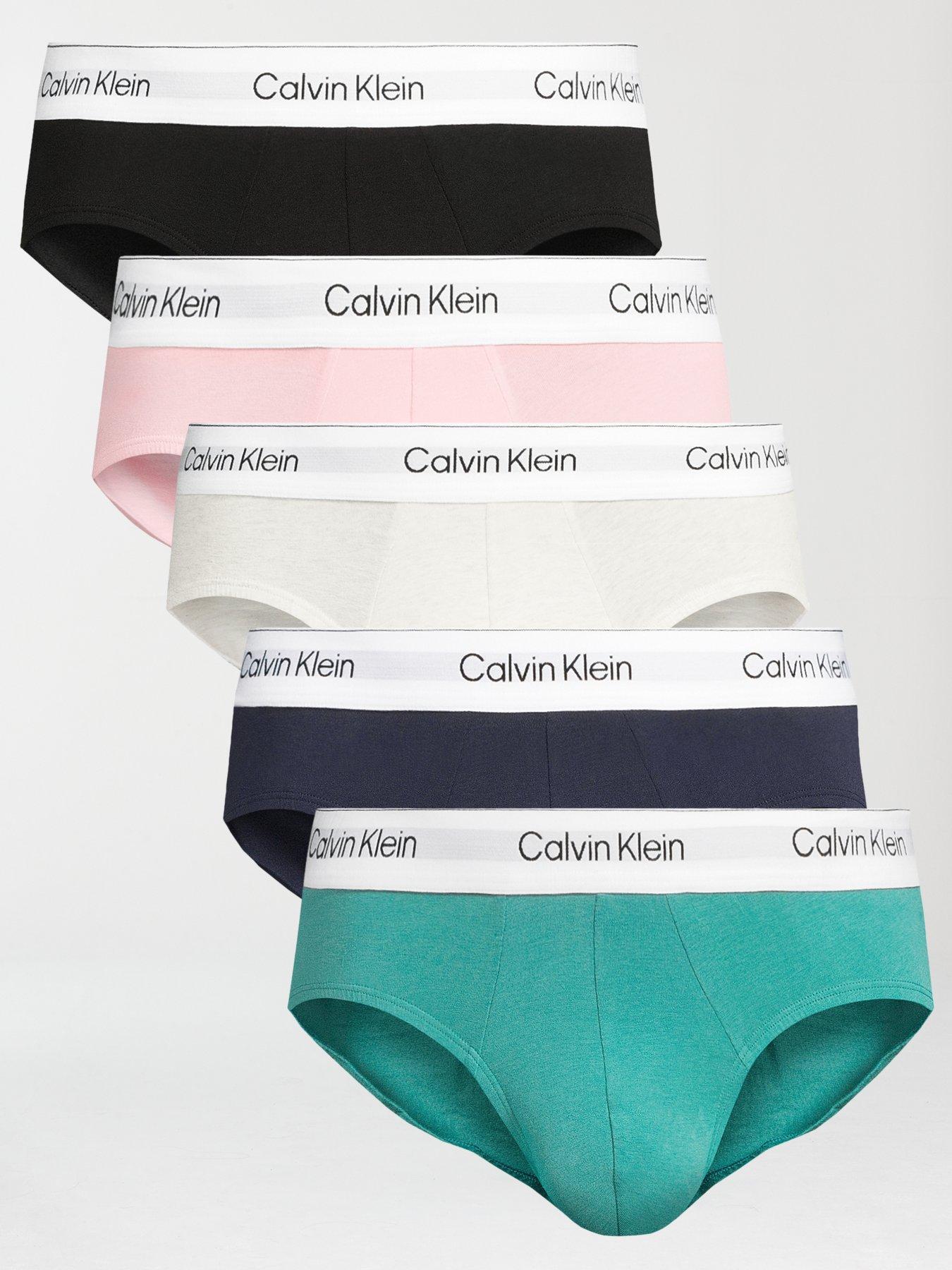 Image 1 of 3 of Calvin Klein 5 Pack Hip Briefs - Assorted