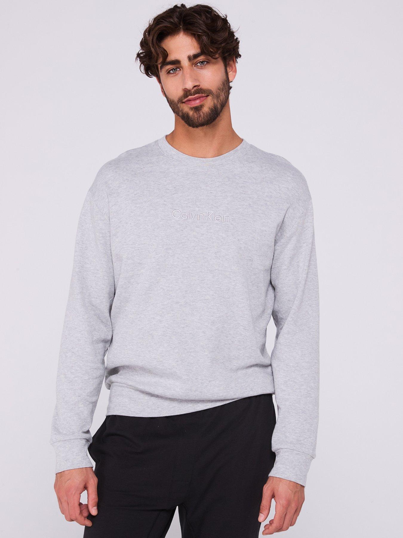  image of calvin-klein-ls-lounge-top-grey