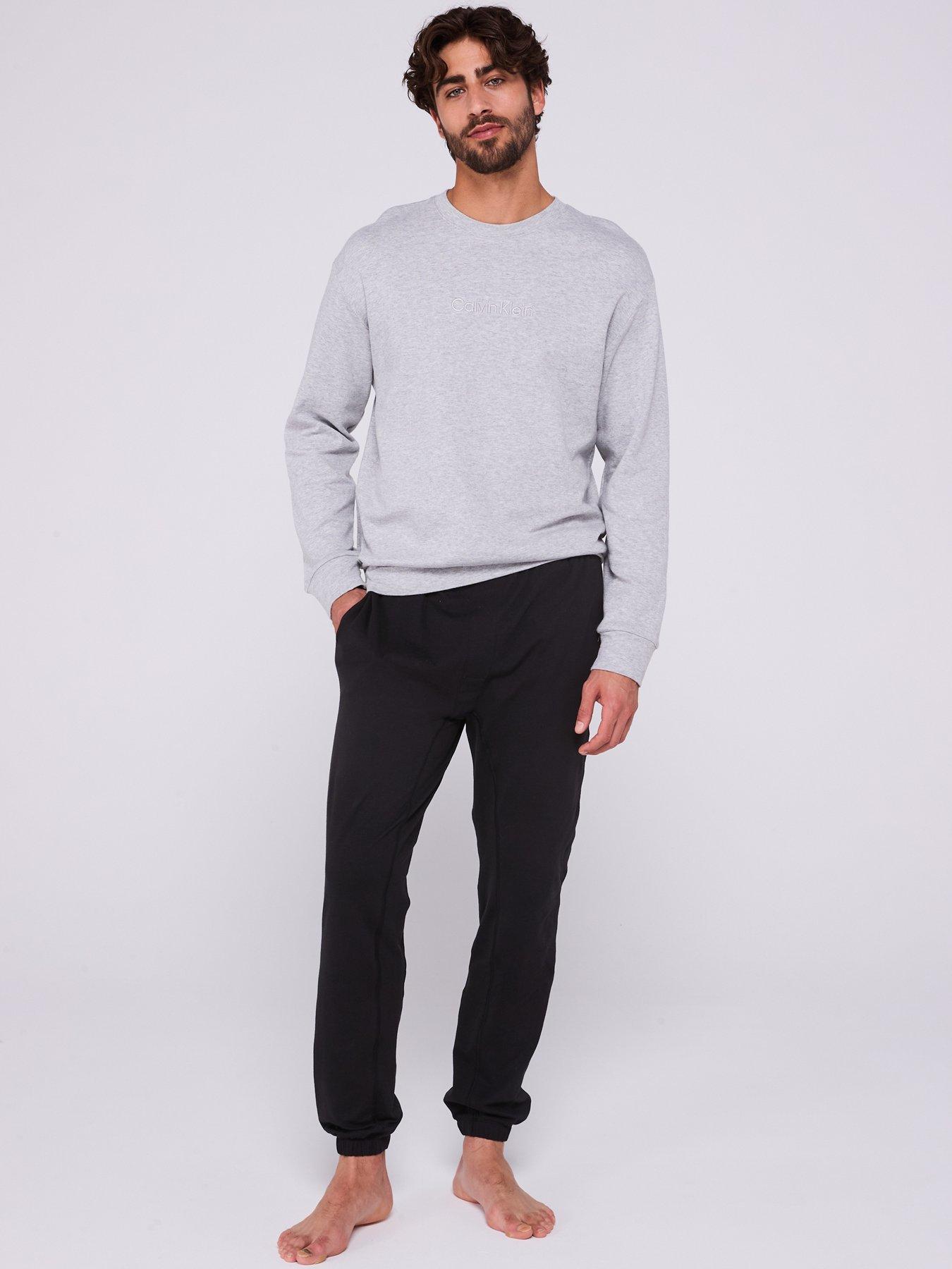  image of calvin-klein-ls-lounge-top-grey