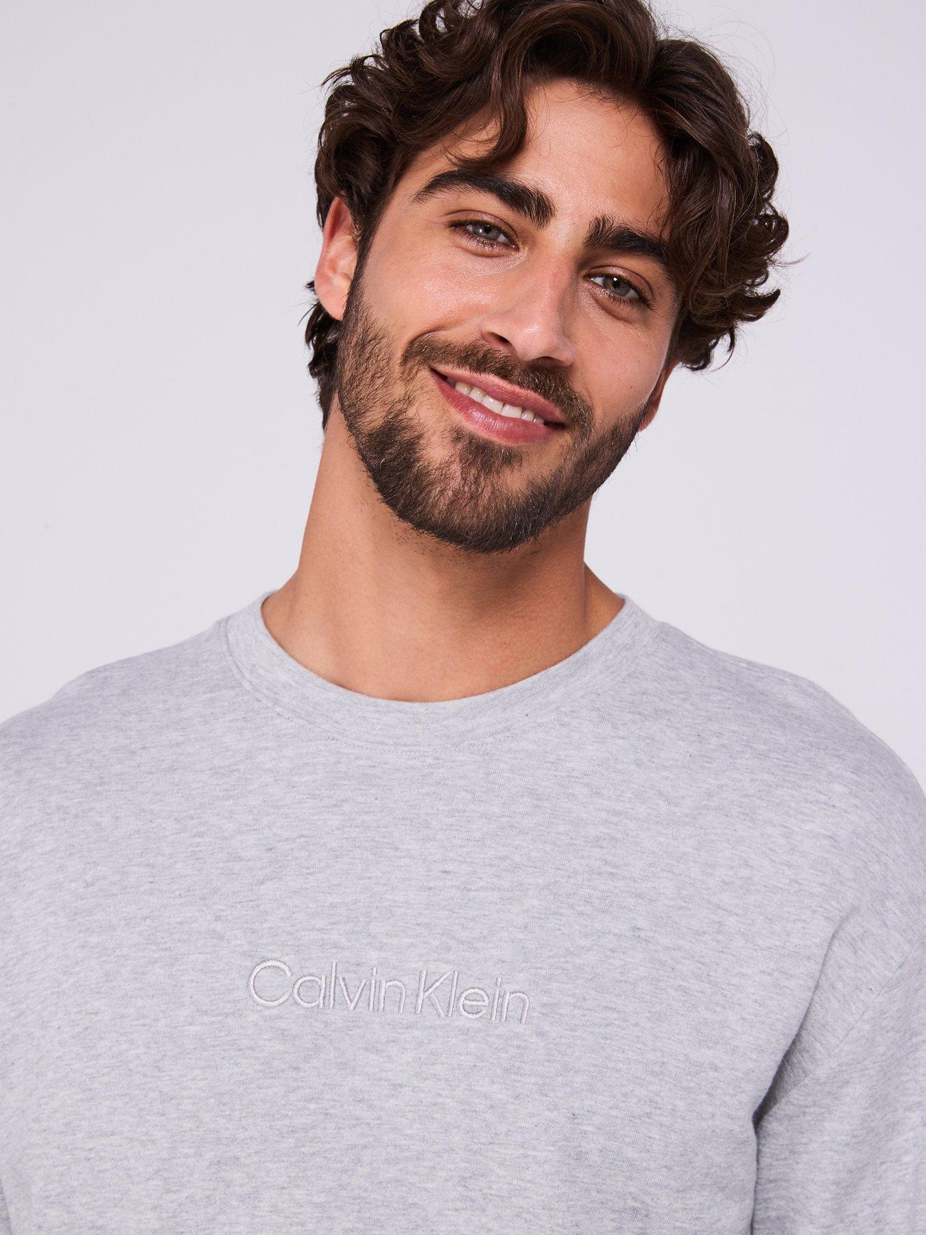  image of calvin-klein-ls-lounge-top-grey