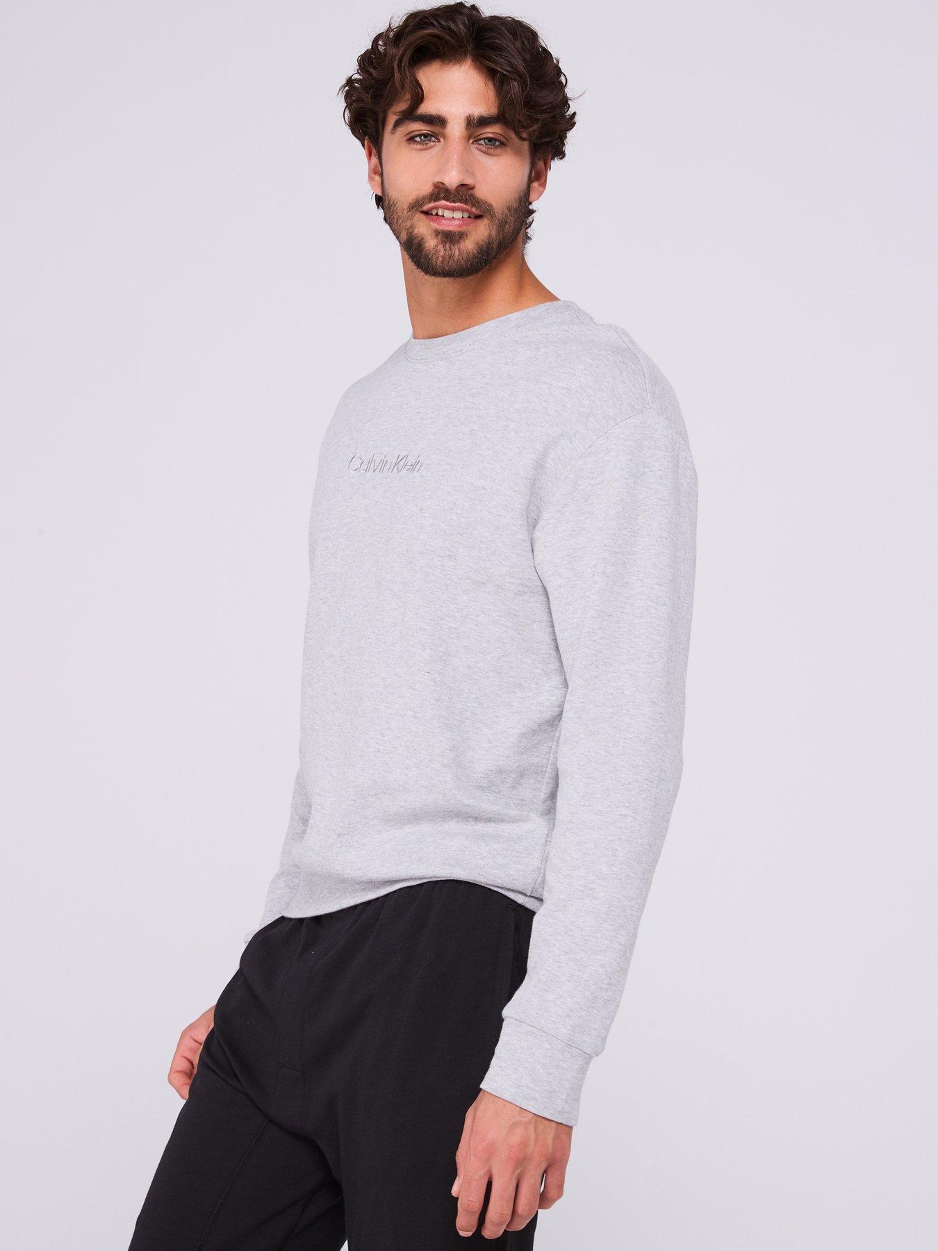  image of calvin-klein-ls-lounge-top-grey