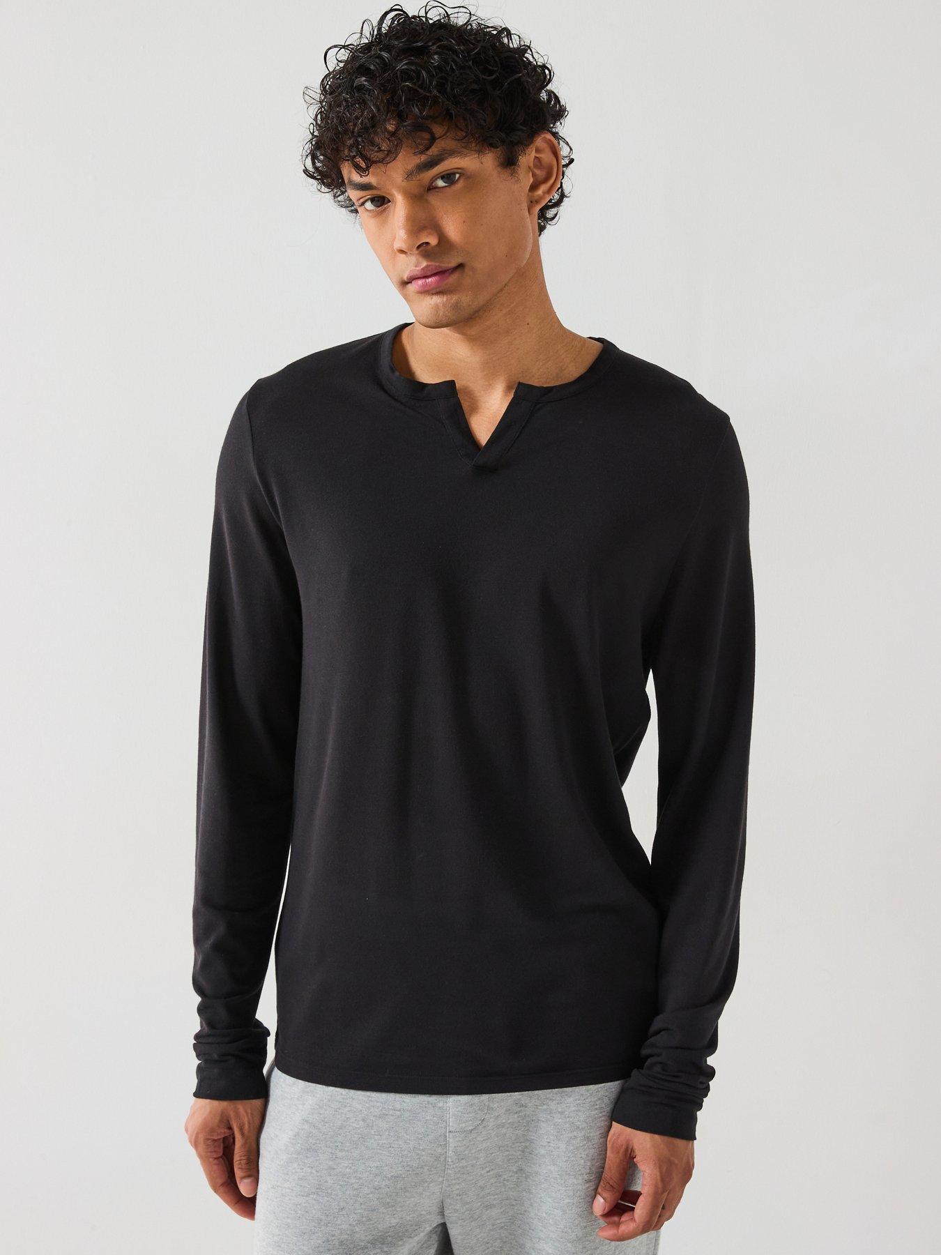 calvin-klein-loungewear-long-sleeve-henley-top-black