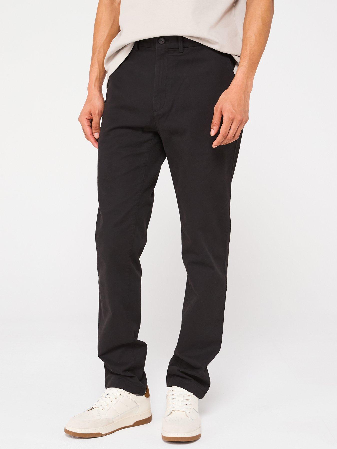 undefined Modern Twill Slim Chino Trousers - Black